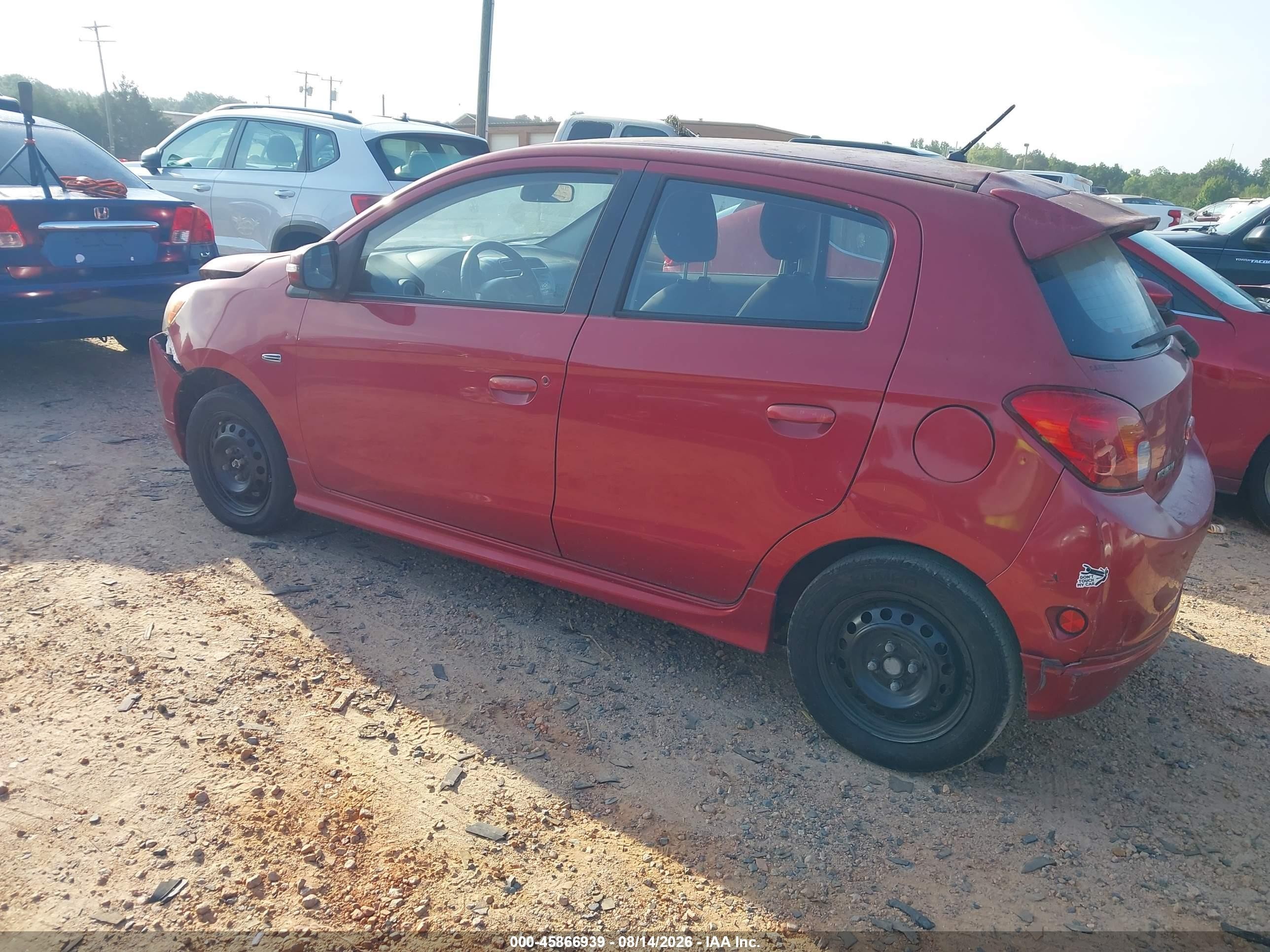 2015 Mitsubishi Mirage Es/rf Red vin: ML32A4HJ1FH002007