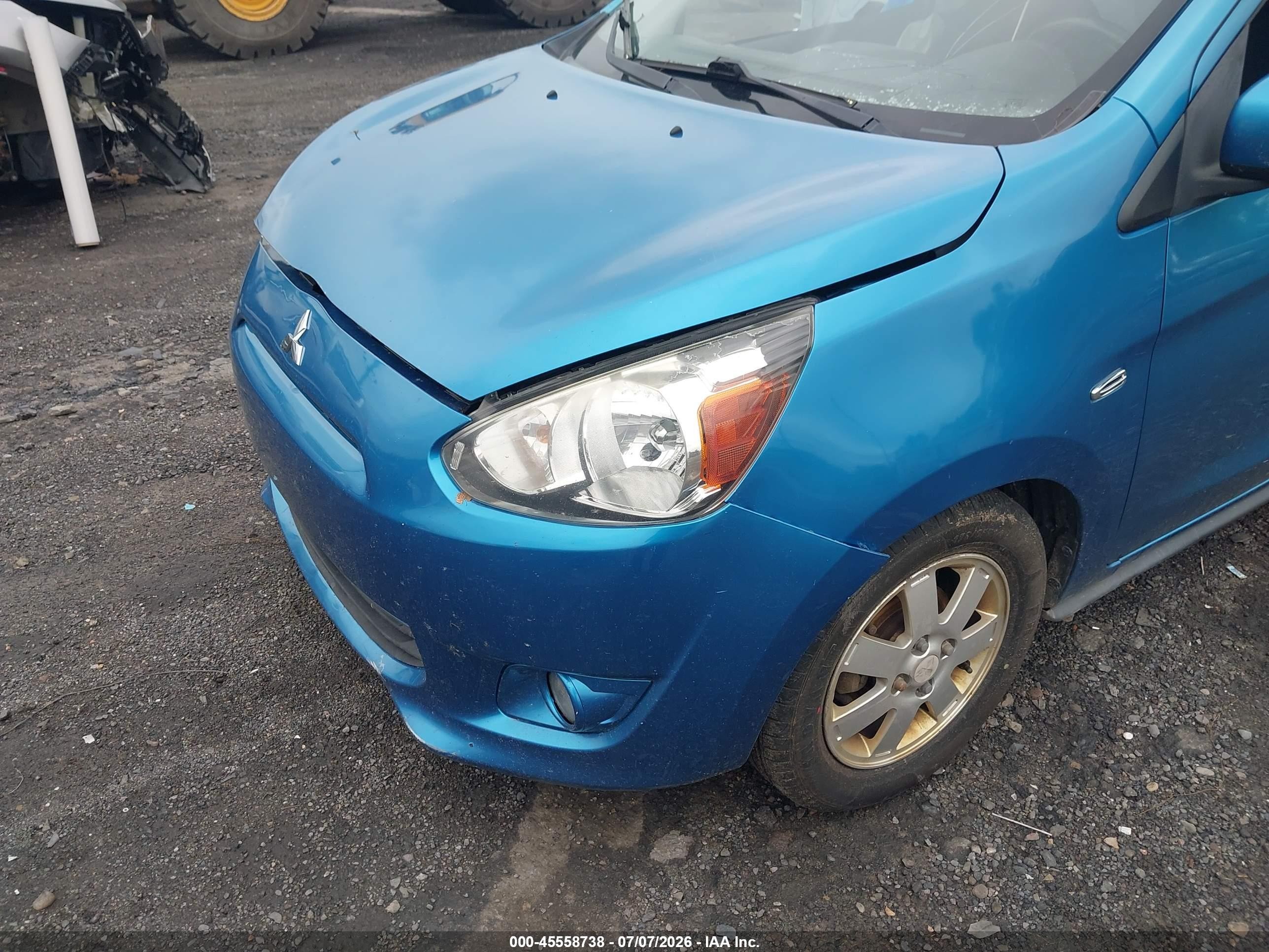 2015 Mitsubishi Mirage Es/rf Blue vin: ML32A4HJ1FH043236