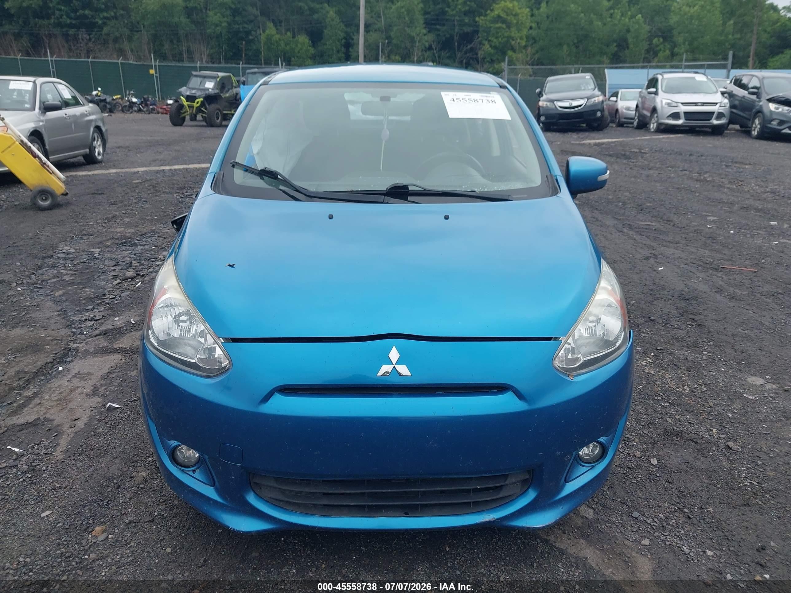 2015 Mitsubishi Mirage Es/rf Blue vin: ML32A4HJ1FH043236