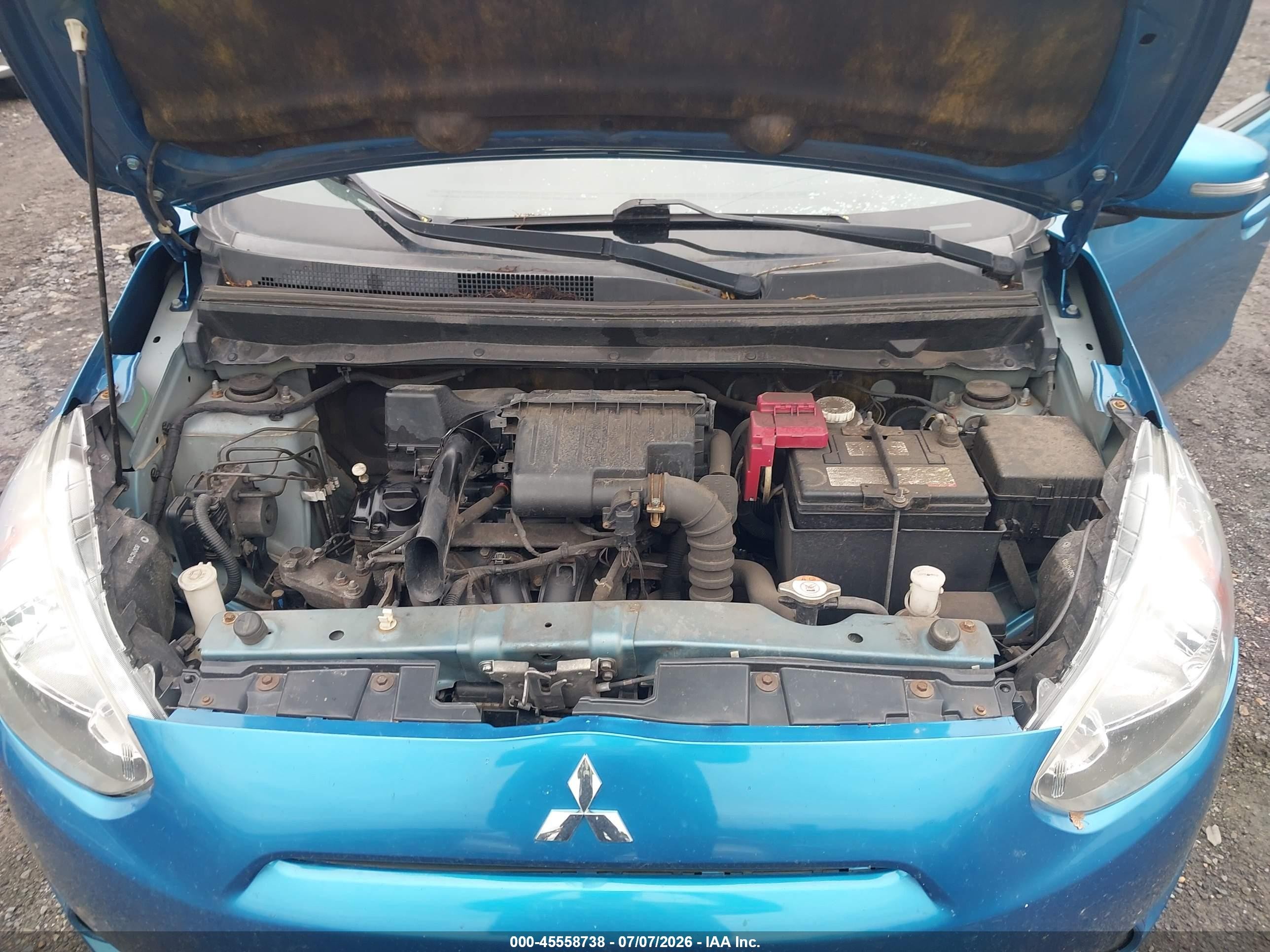 2015 Mitsubishi Mirage Es/rf Blue vin: ML32A4HJ1FH043236