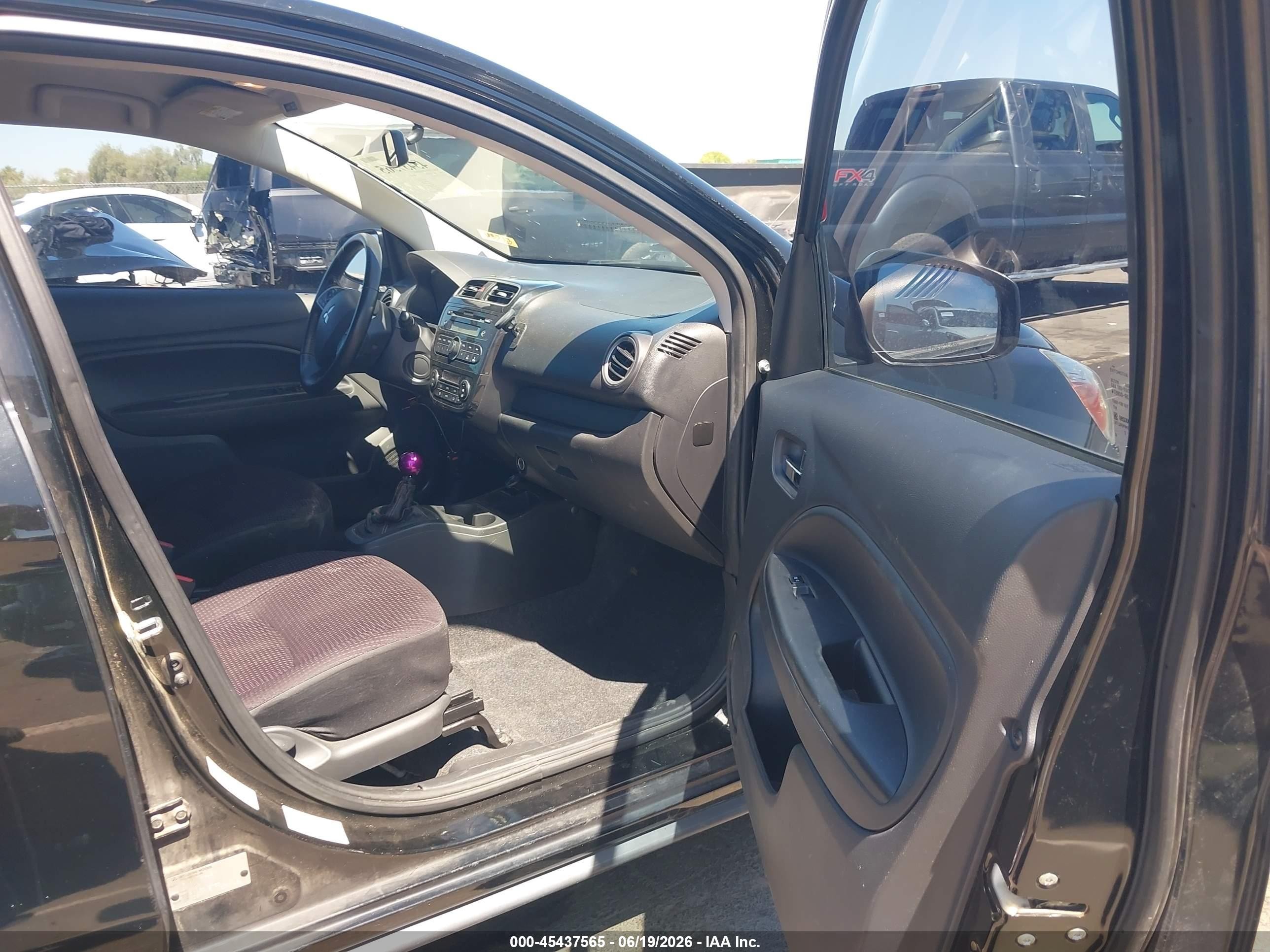 2014 Mitsubishi Mirage Es Black vin: ML32A4HJ2EH005254