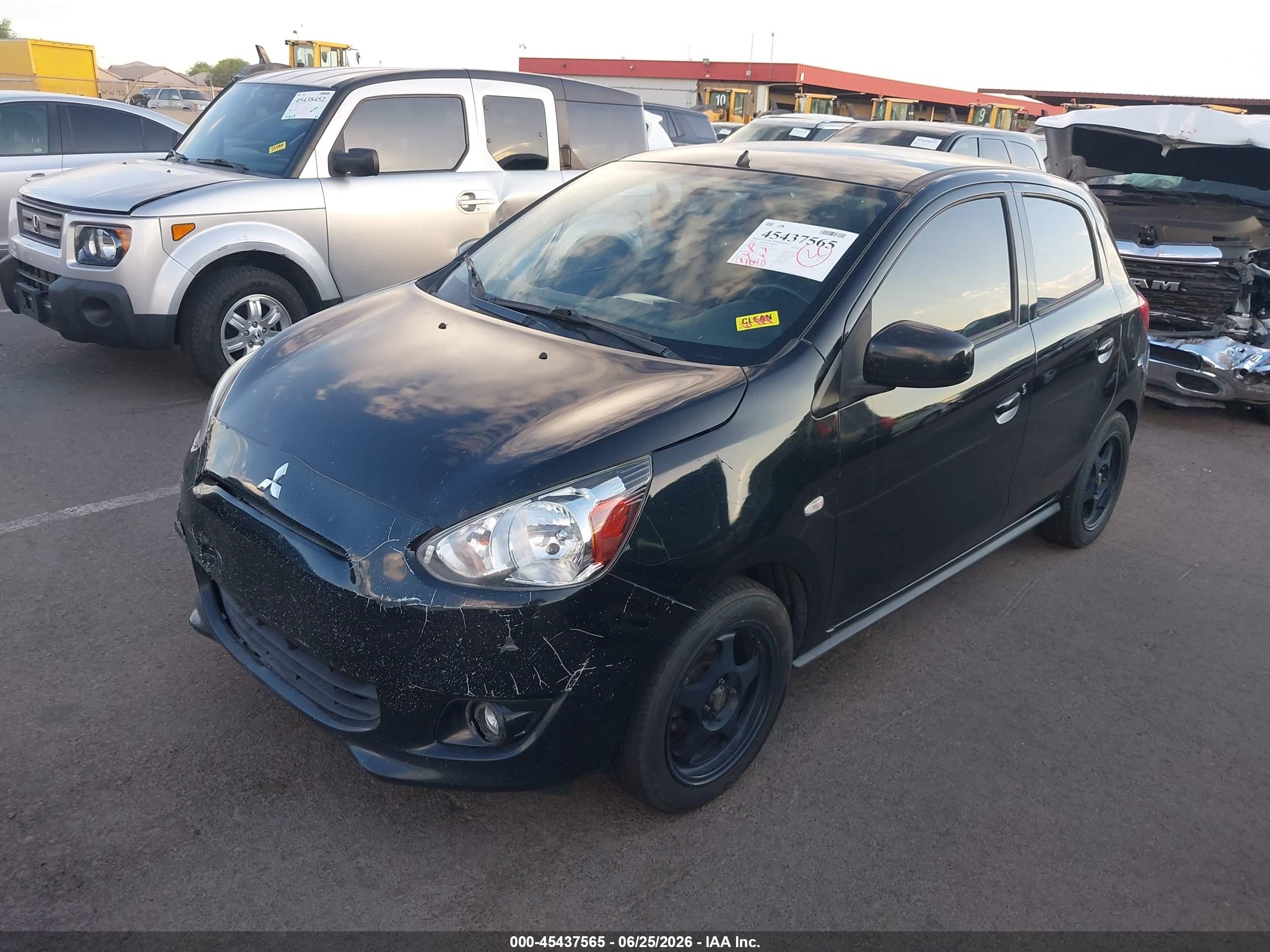 2014 Mitsubishi Mirage Es Black vin: ML32A4HJ2EH005254