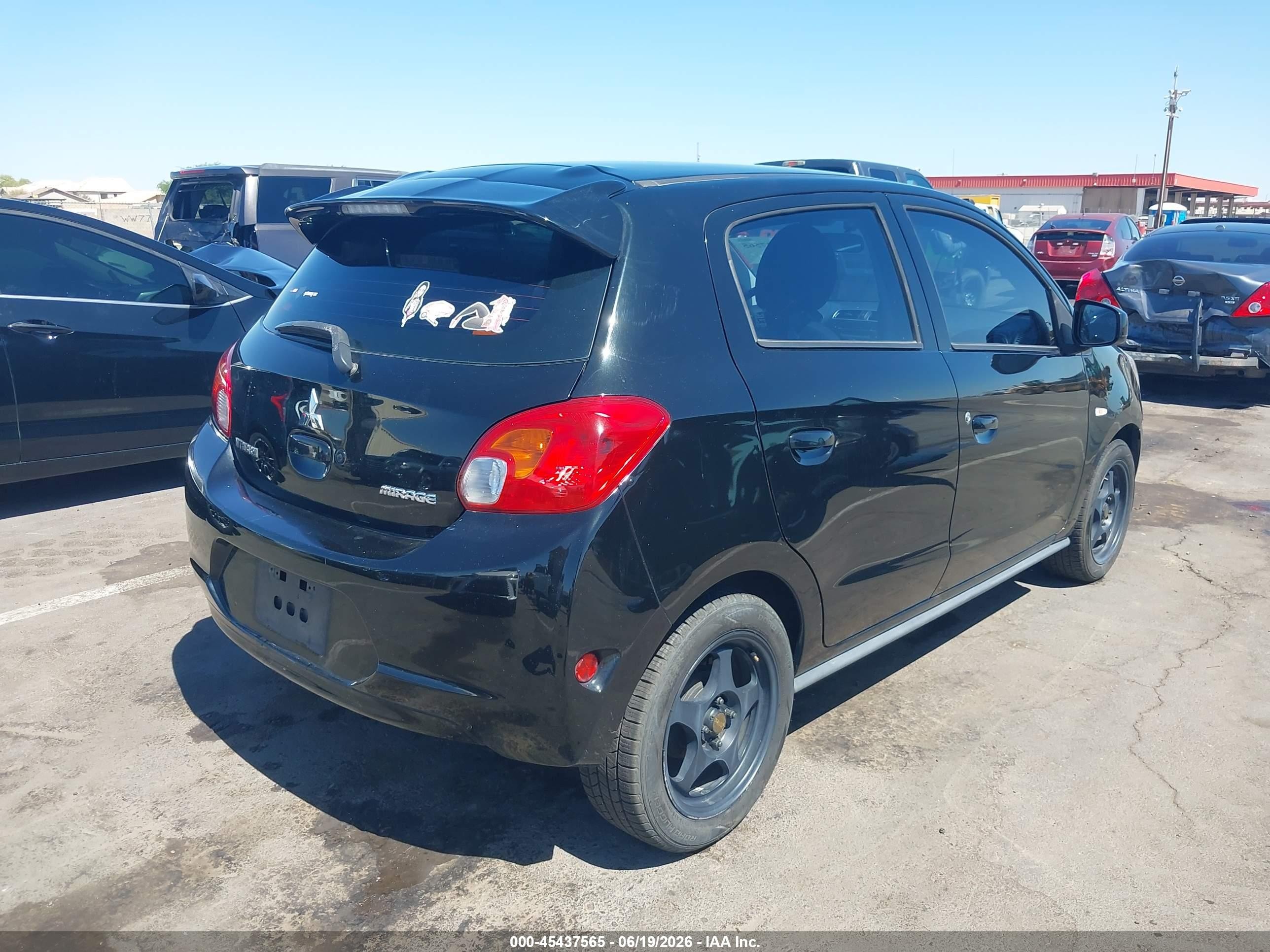 2014 Mitsubishi Mirage Es Black vin: ML32A4HJ2EH005254