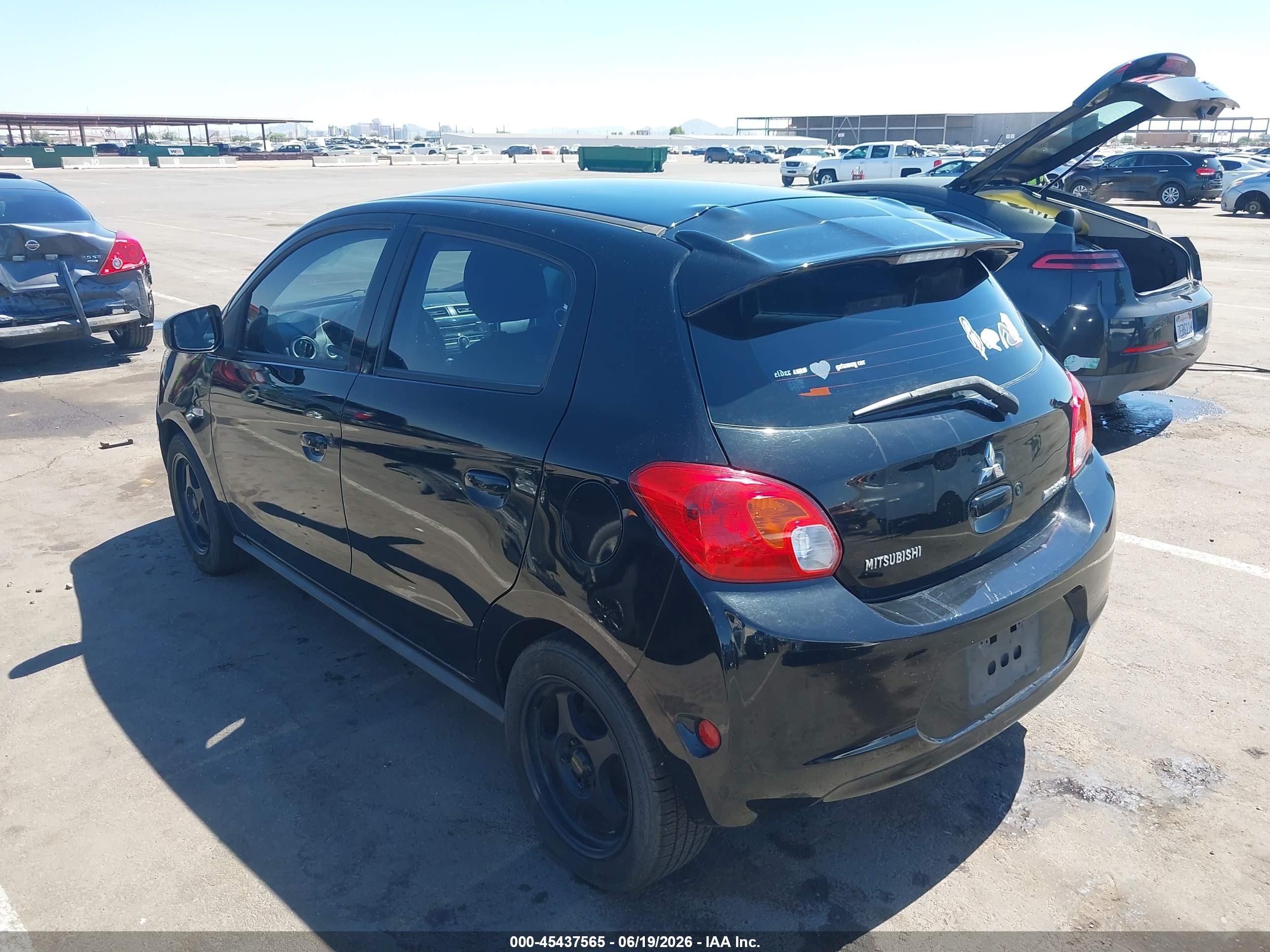 2014 Mitsubishi Mirage Es Black vin: ML32A4HJ2EH005254