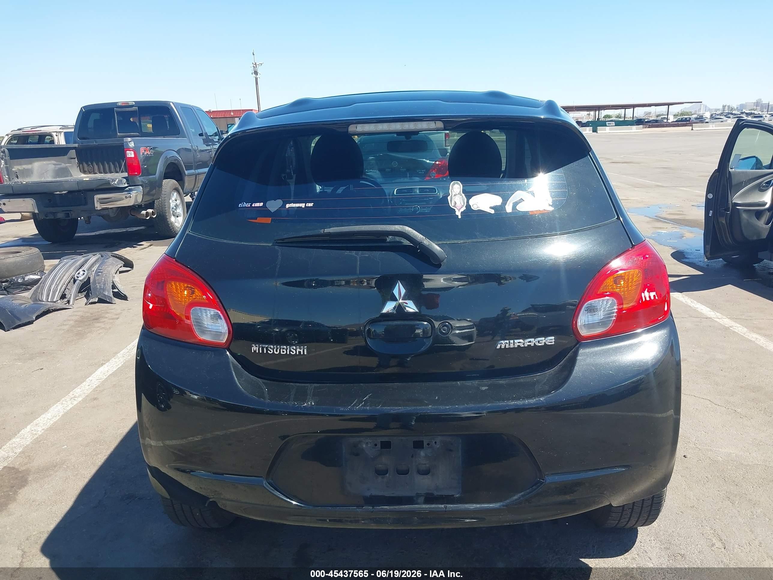 2014 Mitsubishi Mirage Es Black vin: ML32A4HJ2EH005254