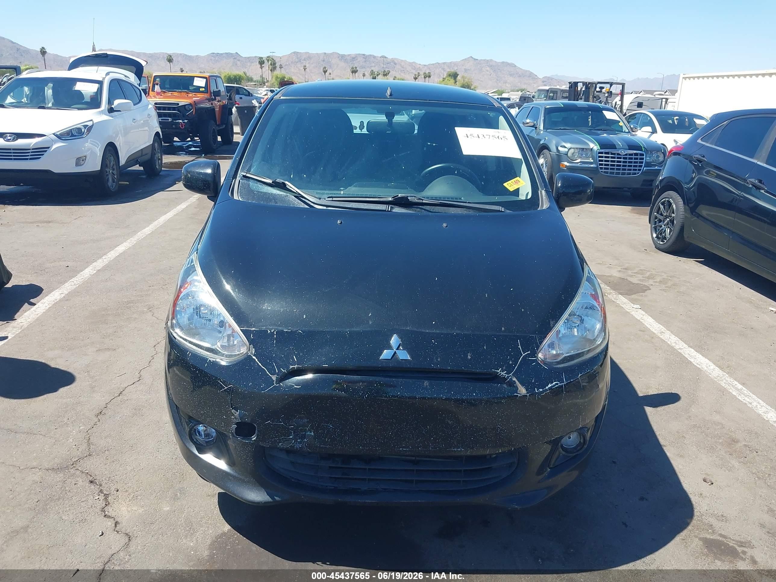 2014 Mitsubishi Mirage Es Black vin: ML32A4HJ2EH005254