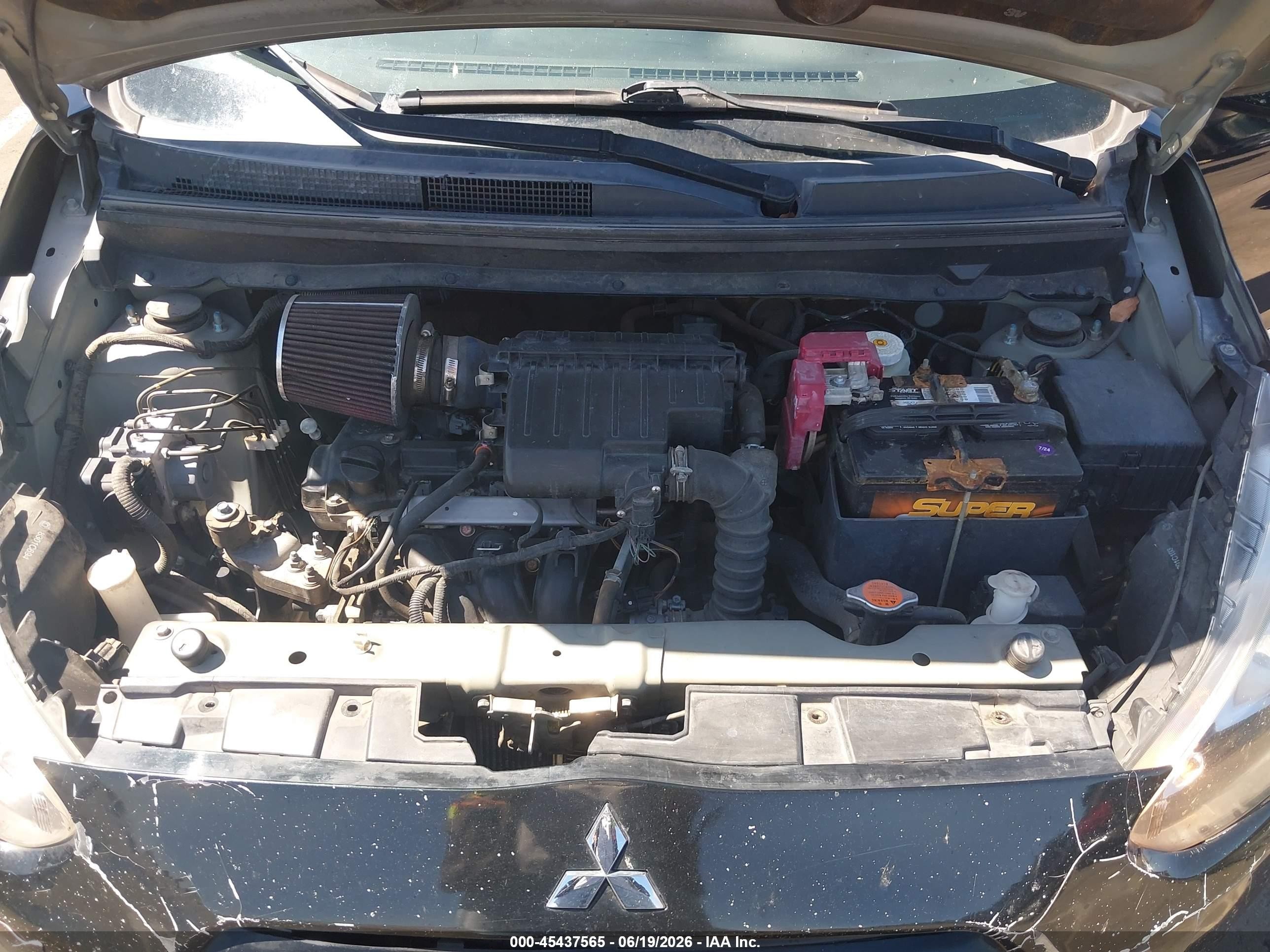 2014 Mitsubishi Mirage Es Black vin: ML32A4HJ2EH005254