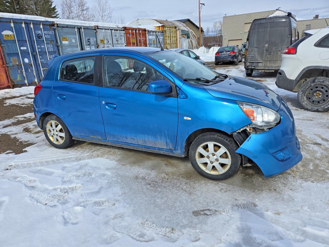 2014 Mitsubishi Mirage Es Blue vin: ML32A4HJ2EH009823
