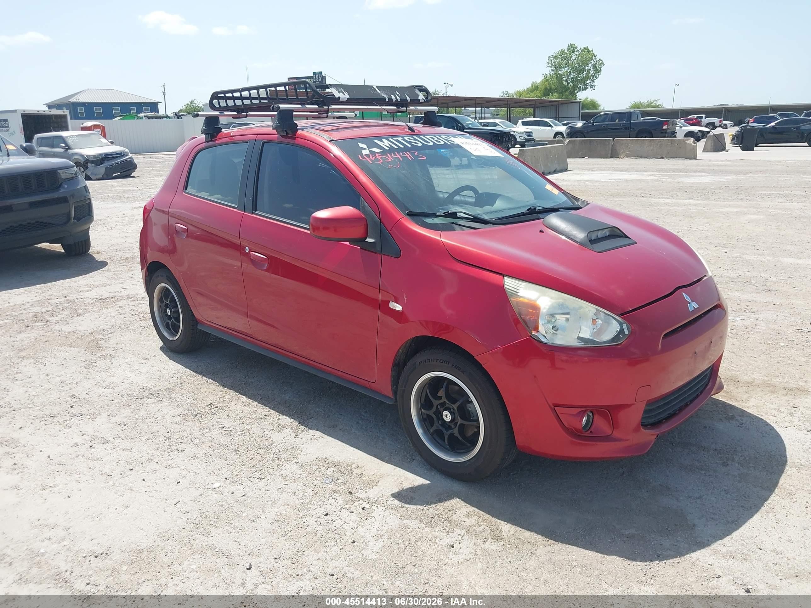 2014 Mitsubishi Mirage Es Красный vin: ML32A4HJ2EH017985