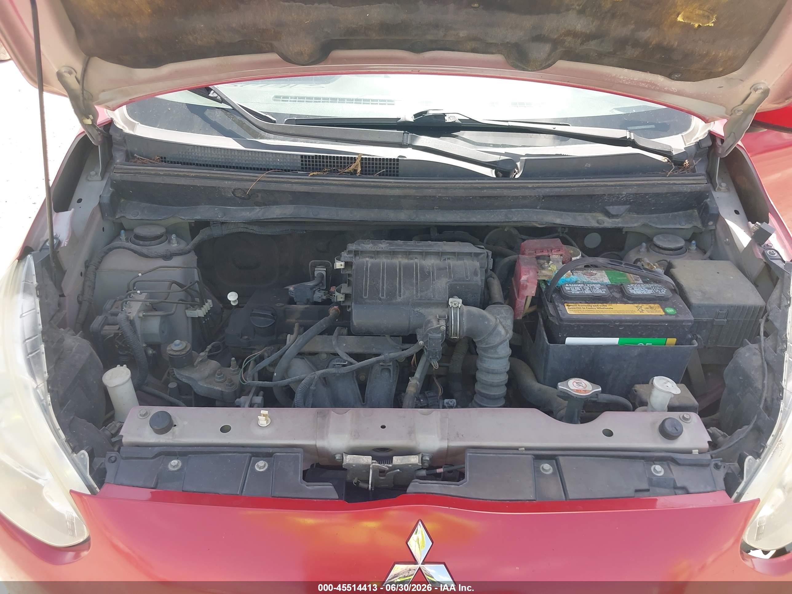 2014 Mitsubishi Mirage Es Красный vin: ML32A4HJ2EH017985
