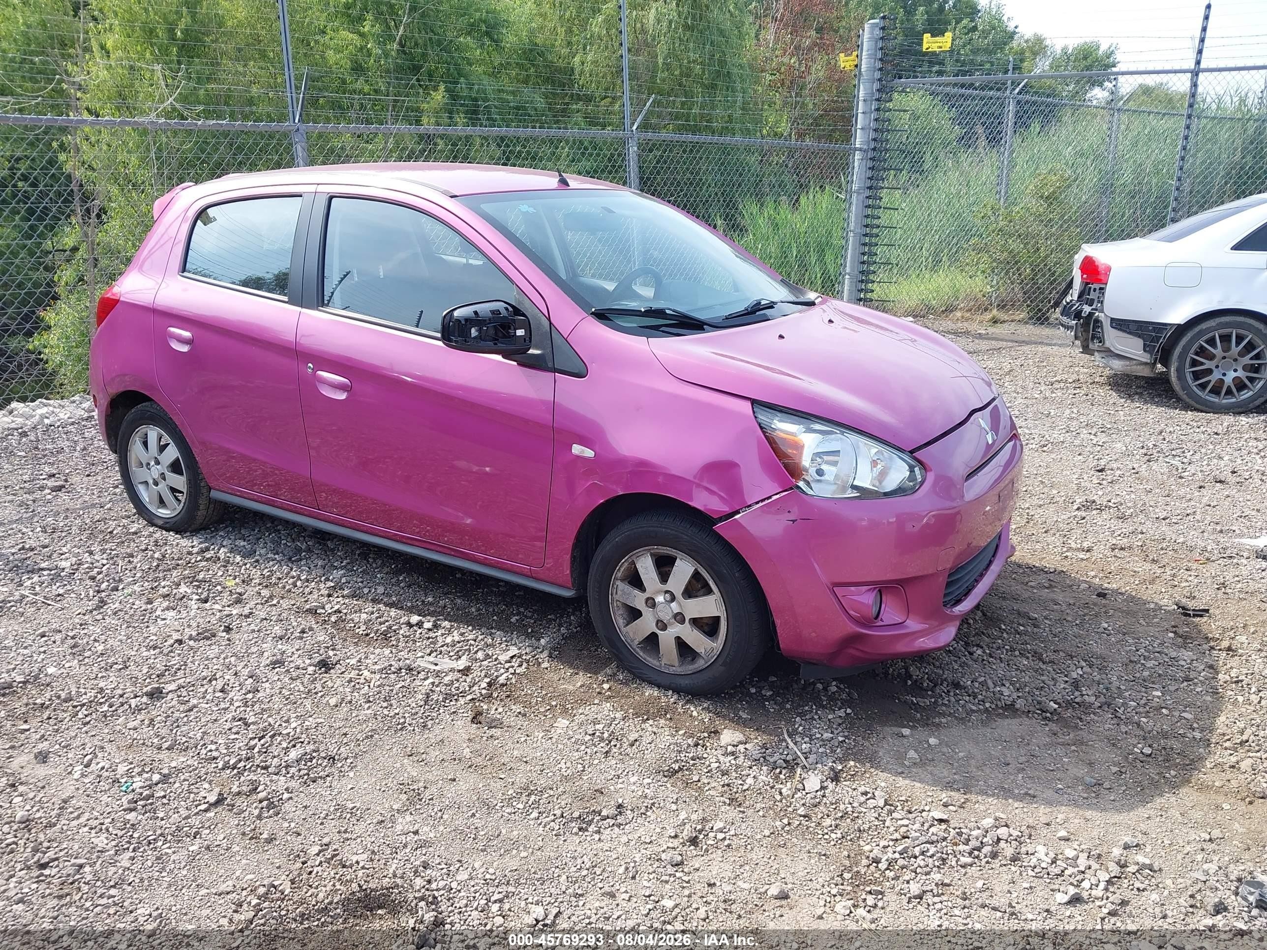 2014 Mitsubishi Mirage Es Pink vin: ML32A4HJ2EH026184