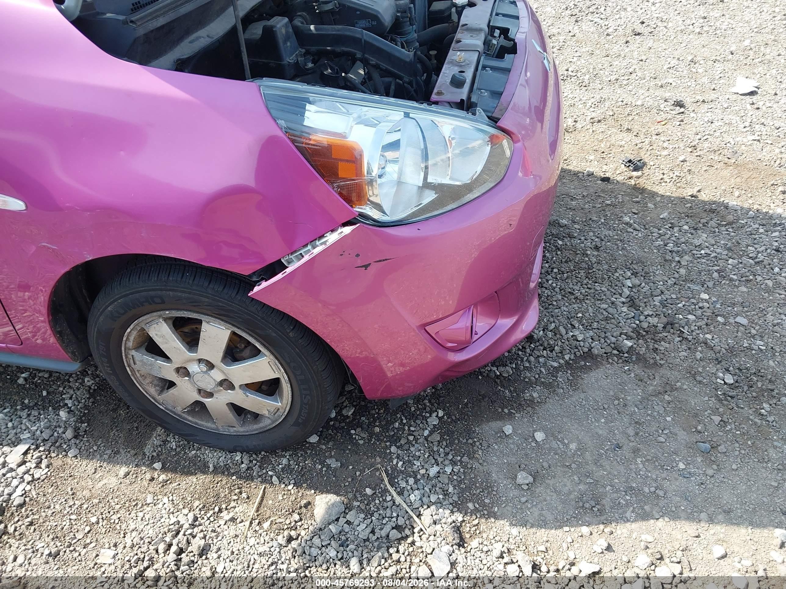 2014 Mitsubishi Mirage Es Pink vin: ML32A4HJ2EH026184