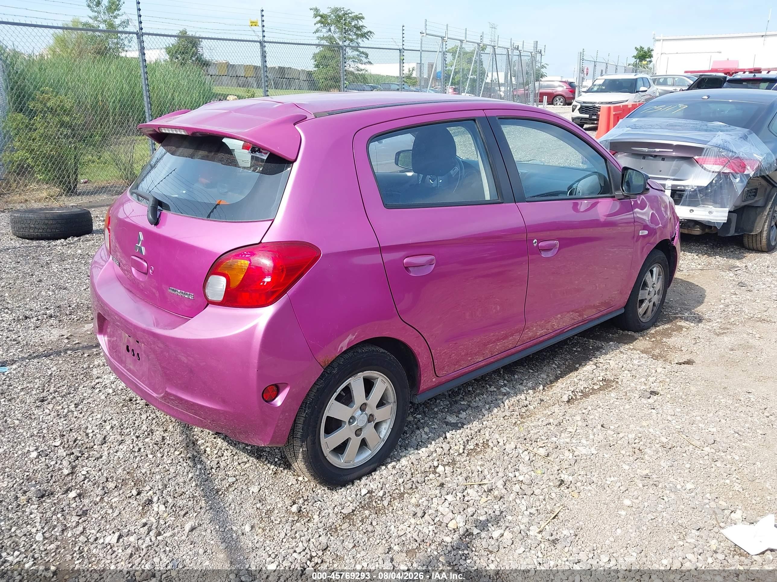 2014 Mitsubishi Mirage Es Pink vin: ML32A4HJ2EH026184