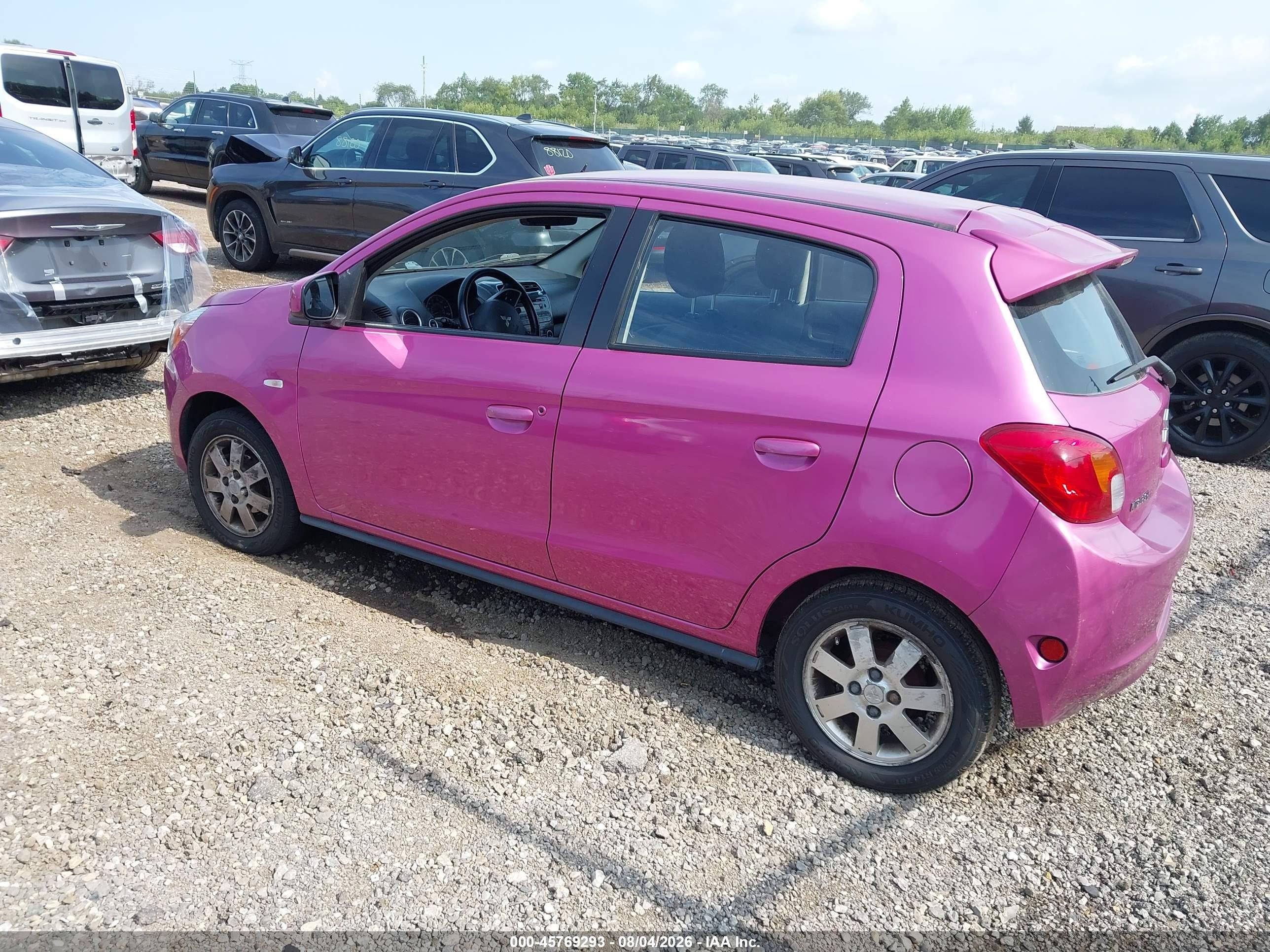 2014 Mitsubishi Mirage Es Pink vin: ML32A4HJ2EH026184