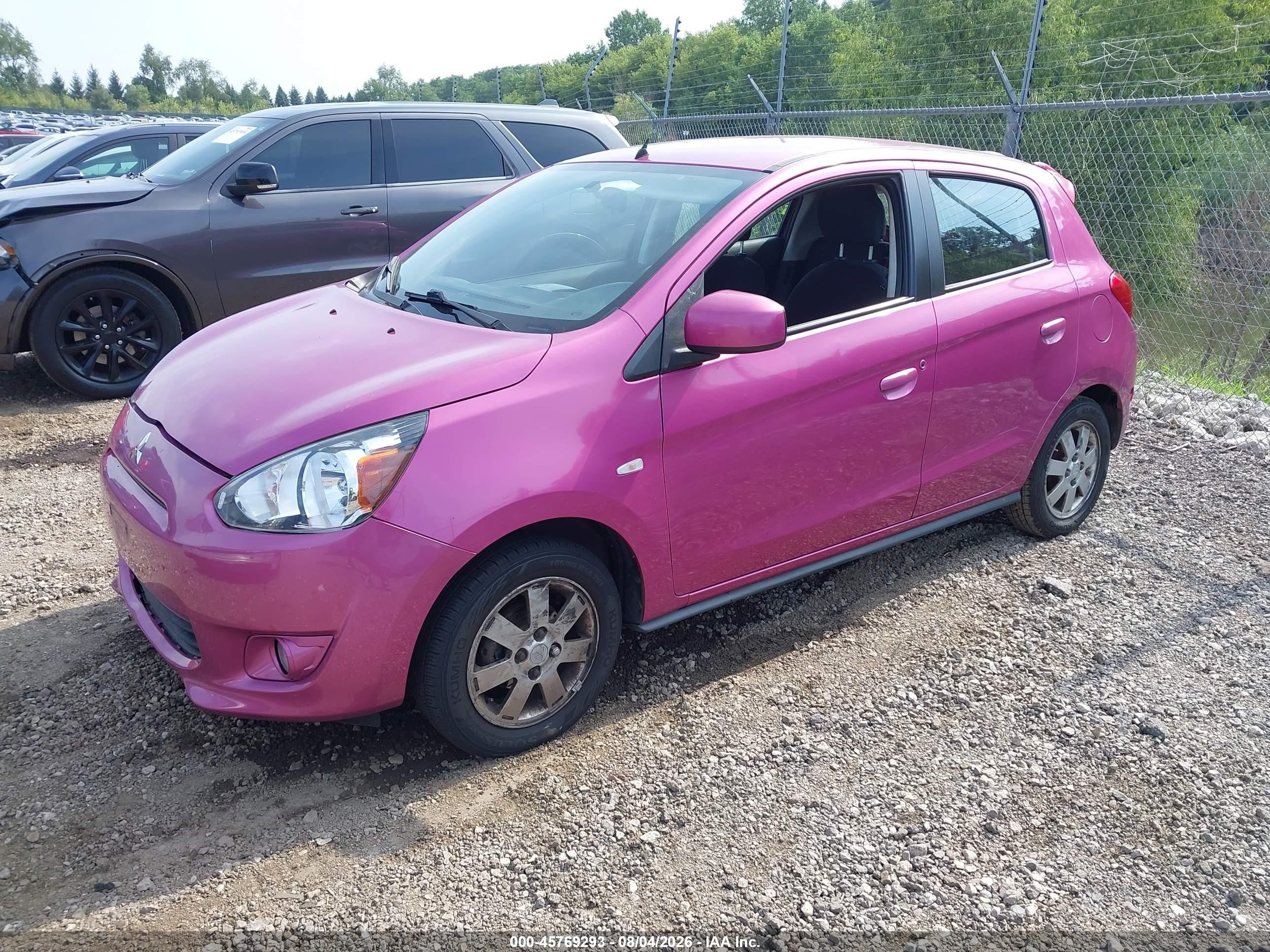 2014 Mitsubishi Mirage Es Pink vin: ML32A4HJ2EH026184