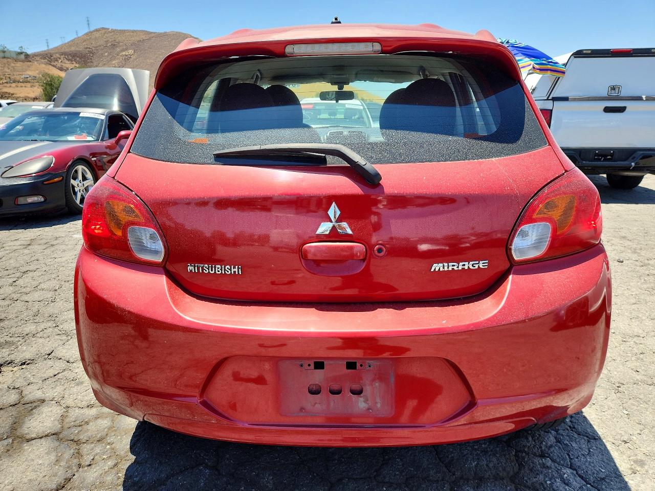 2015 Mitsubishi Mirage Es Red vin: ML32A4HJ2FH033041