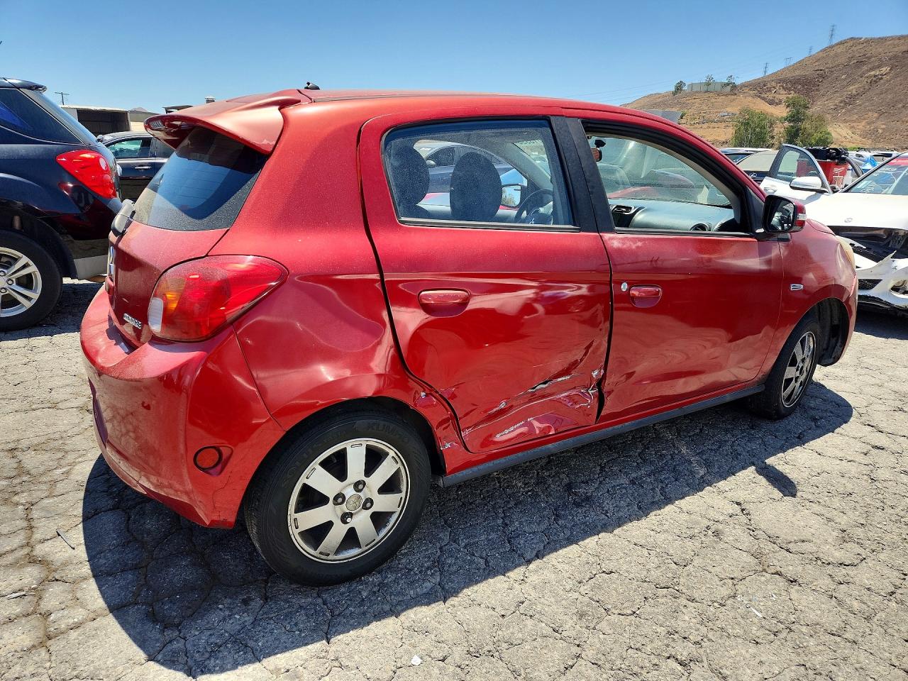 2015 Mitsubishi Mirage Es Red vin: ML32A4HJ2FH033041