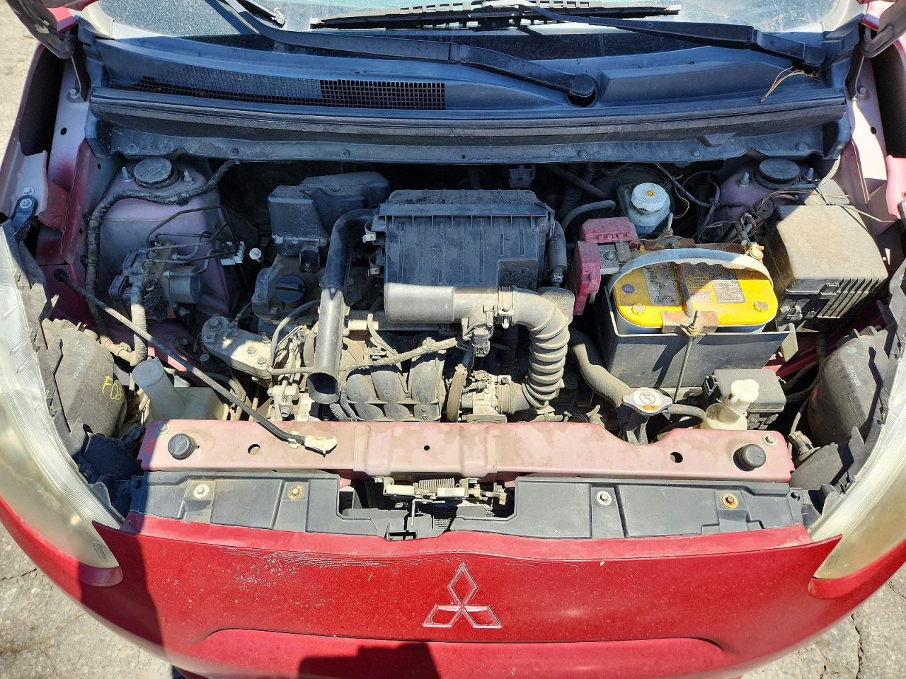 2015 Mitsubishi Mirage Es Red vin: ML32A4HJ2FH033041