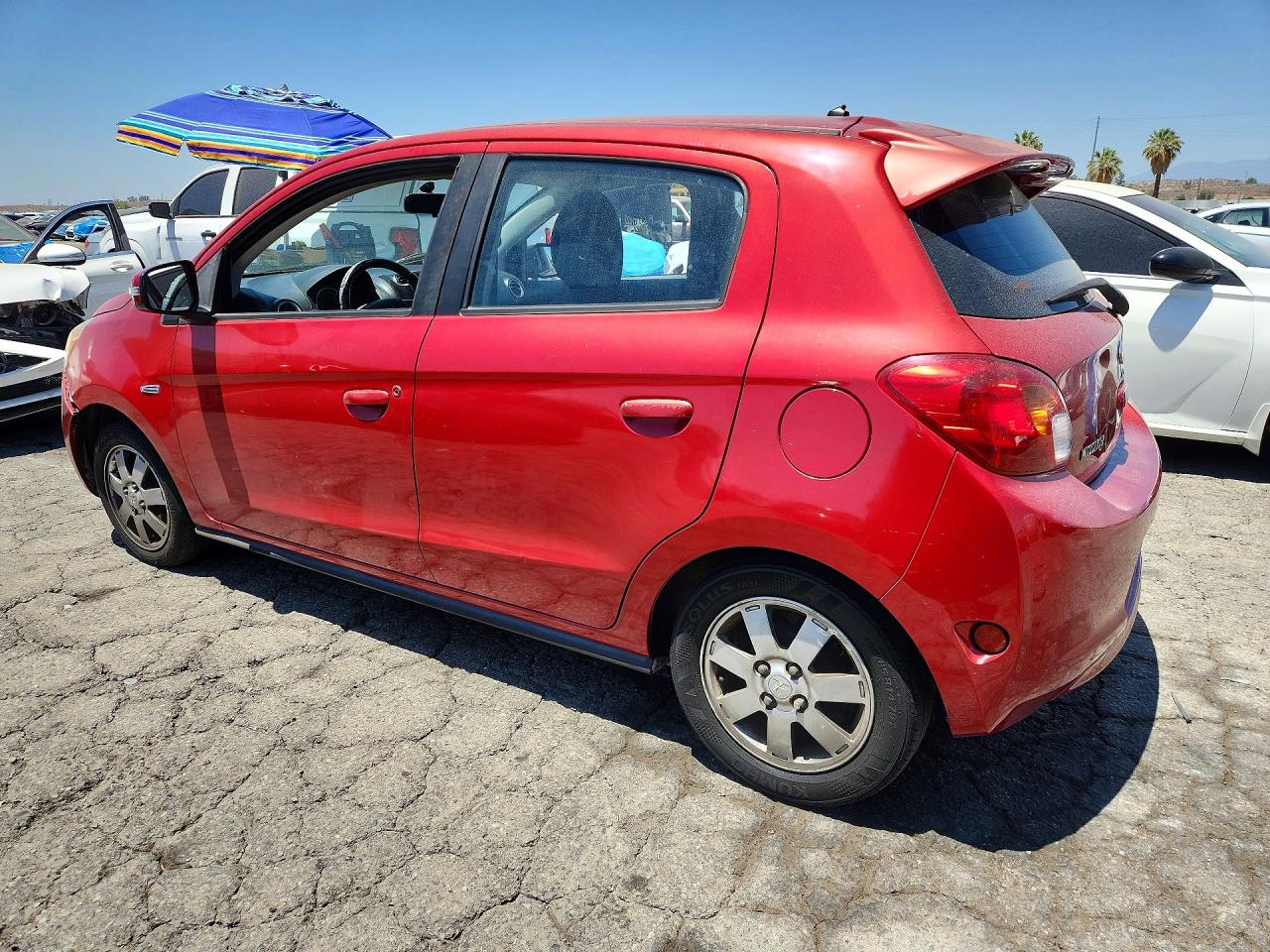 2015 Mitsubishi Mirage Es Red vin: ML32A4HJ2FH033041
