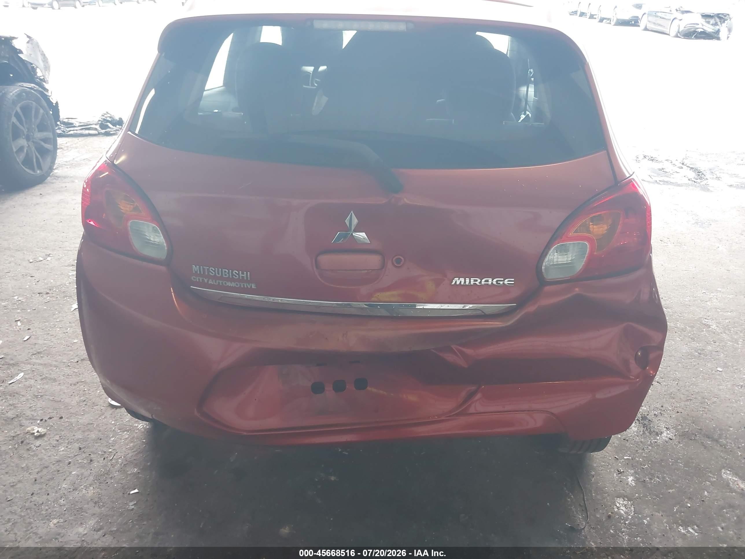2015 Mitsubishi Mirage Es Red vin: ML32A4HJ2FH034643