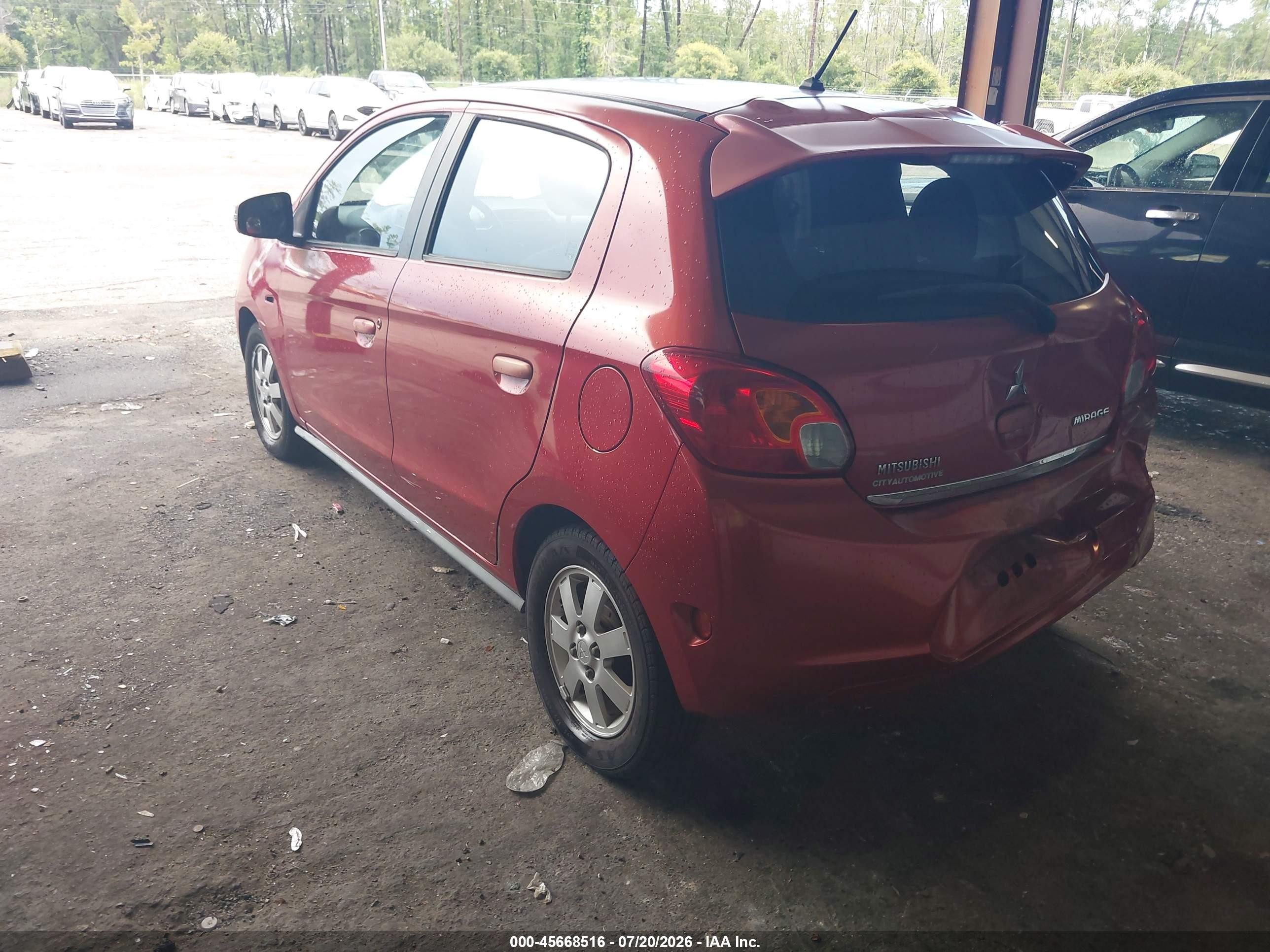 2015 Mitsubishi Mirage Es Red vin: ML32A4HJ2FH034643