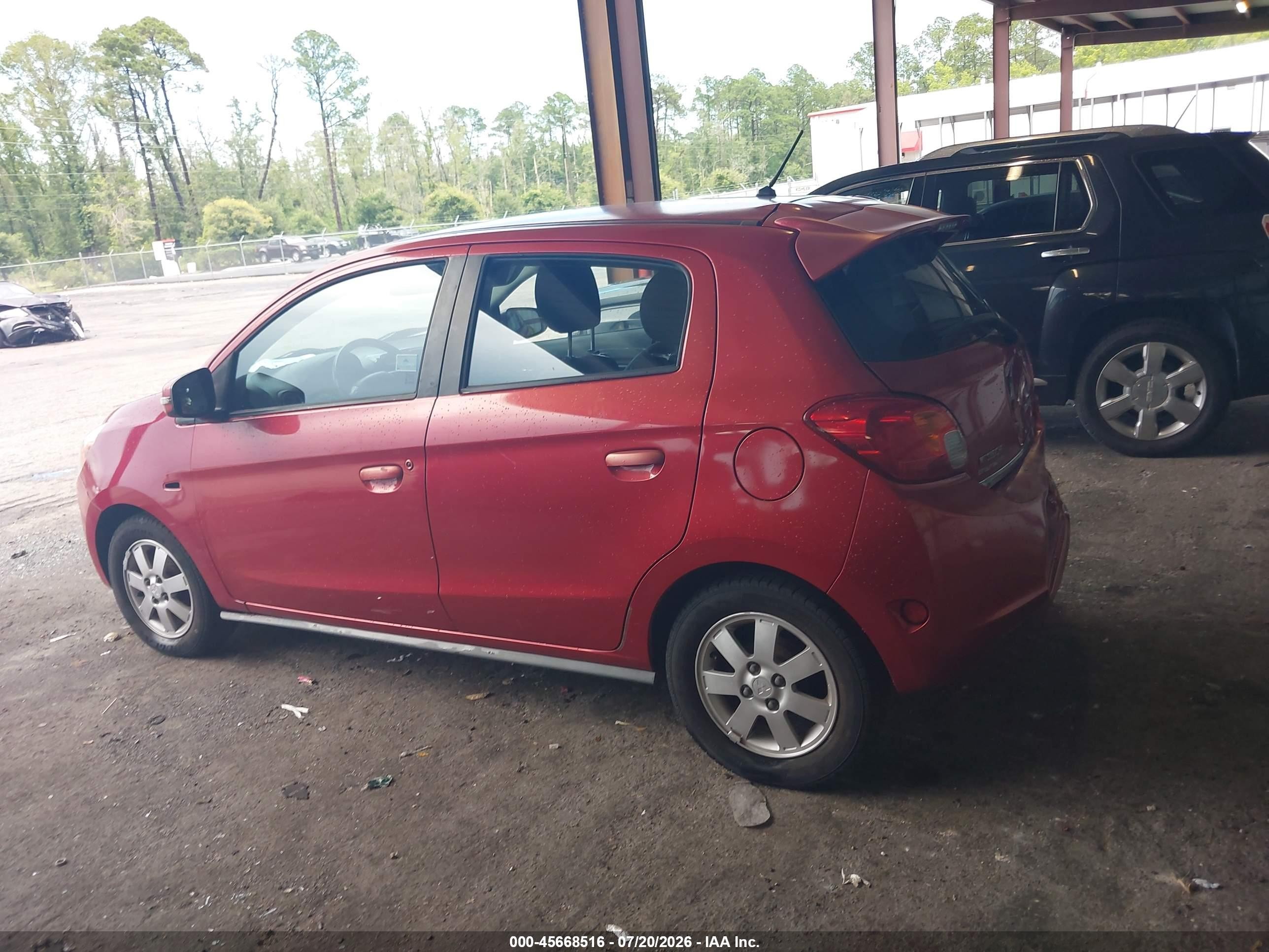2015 Mitsubishi Mirage Es Red vin: ML32A4HJ2FH034643