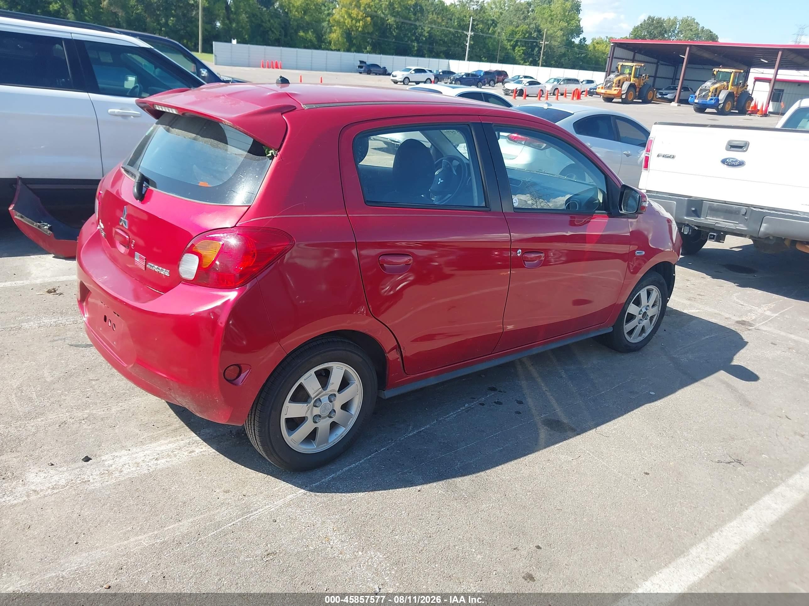 2015 Mitsubishi Mirage Es Burgundy vin: ML32A4HJ2FH050194