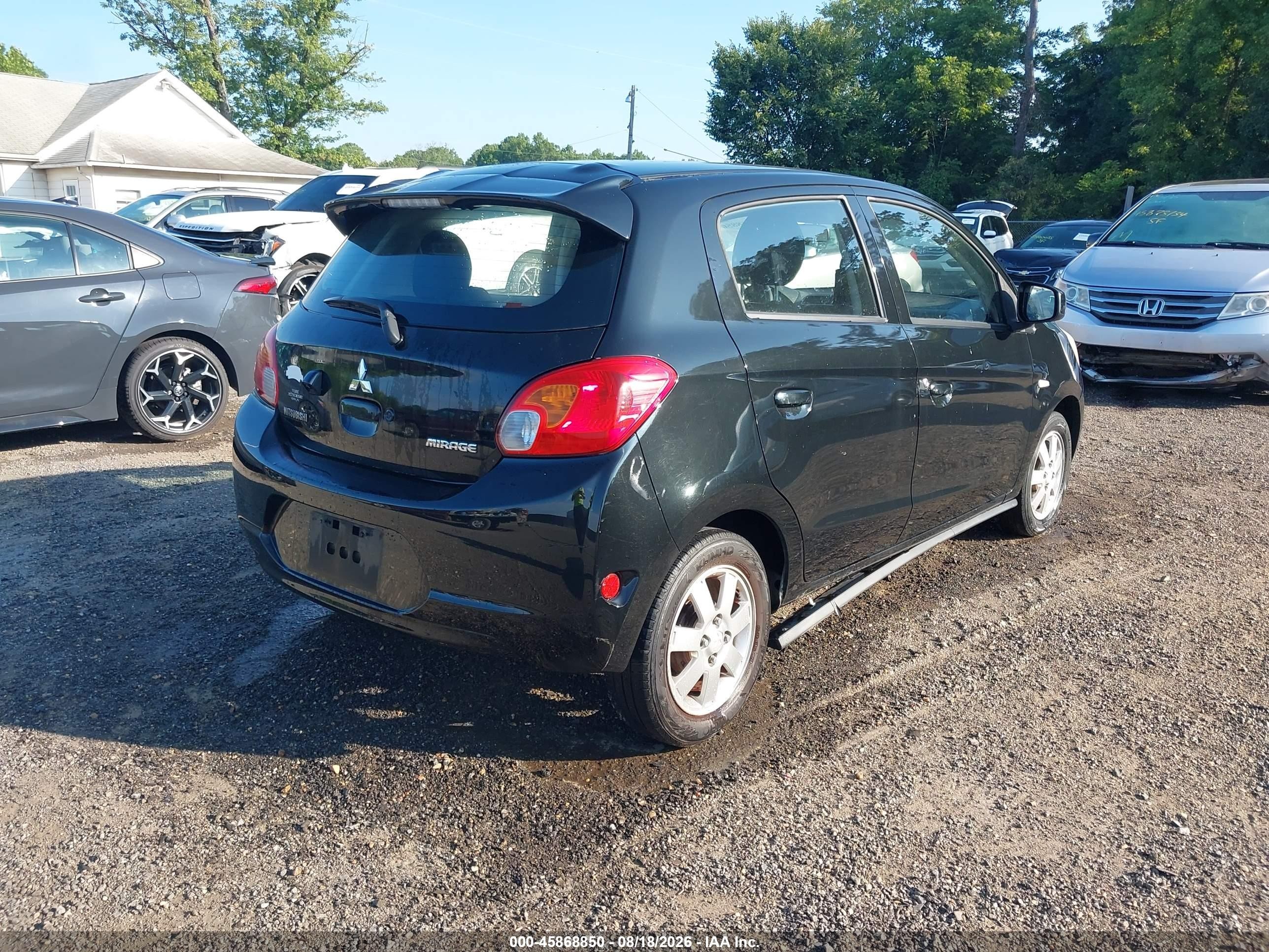 2014 Mitsubishi Mirage Es Black vin: ML32A4HJ3EH005442