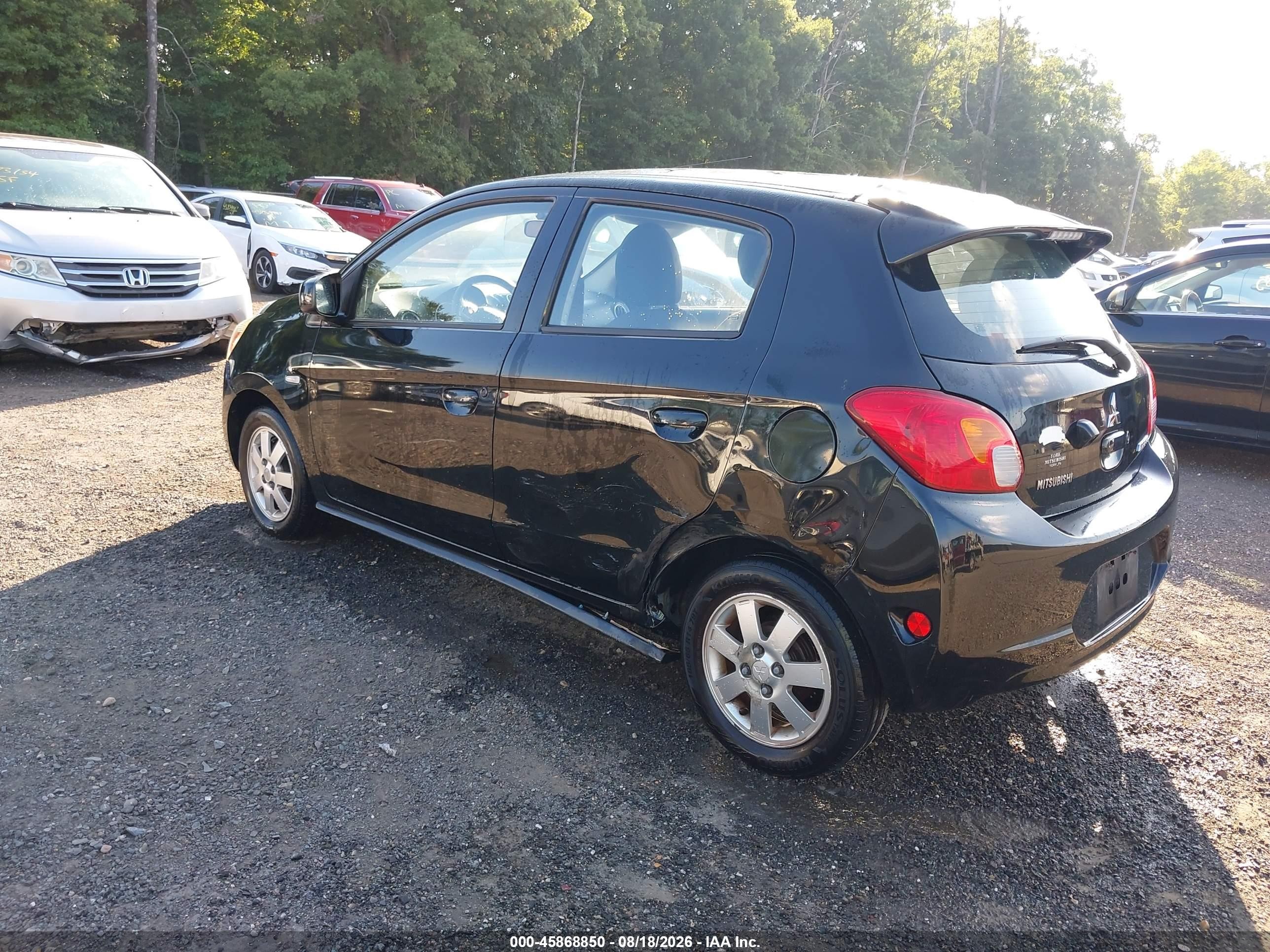 2014 Mitsubishi Mirage Es Black vin: ML32A4HJ3EH005442