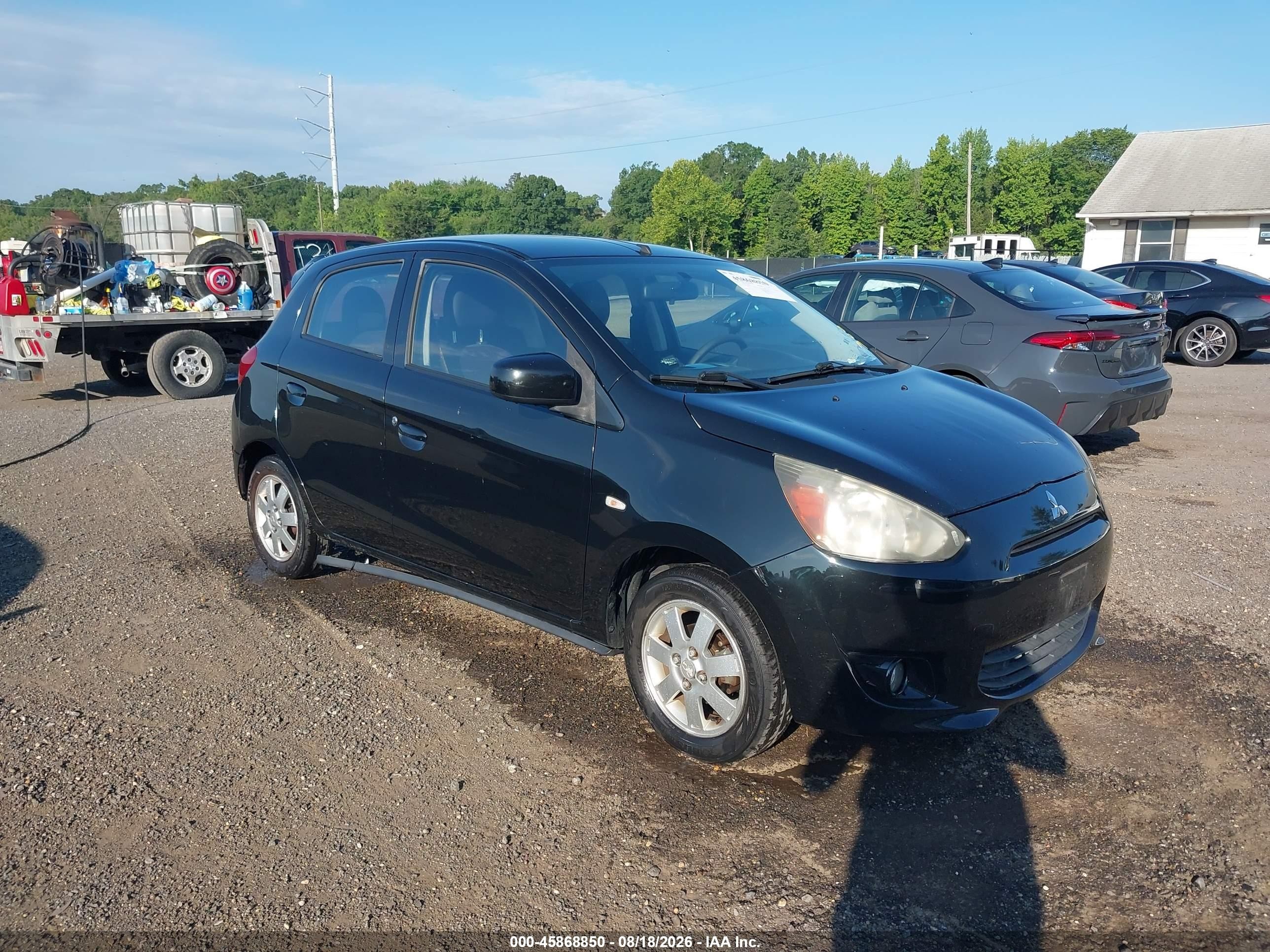 2014 Mitsubishi Mirage Es Black vin: ML32A4HJ3EH005442