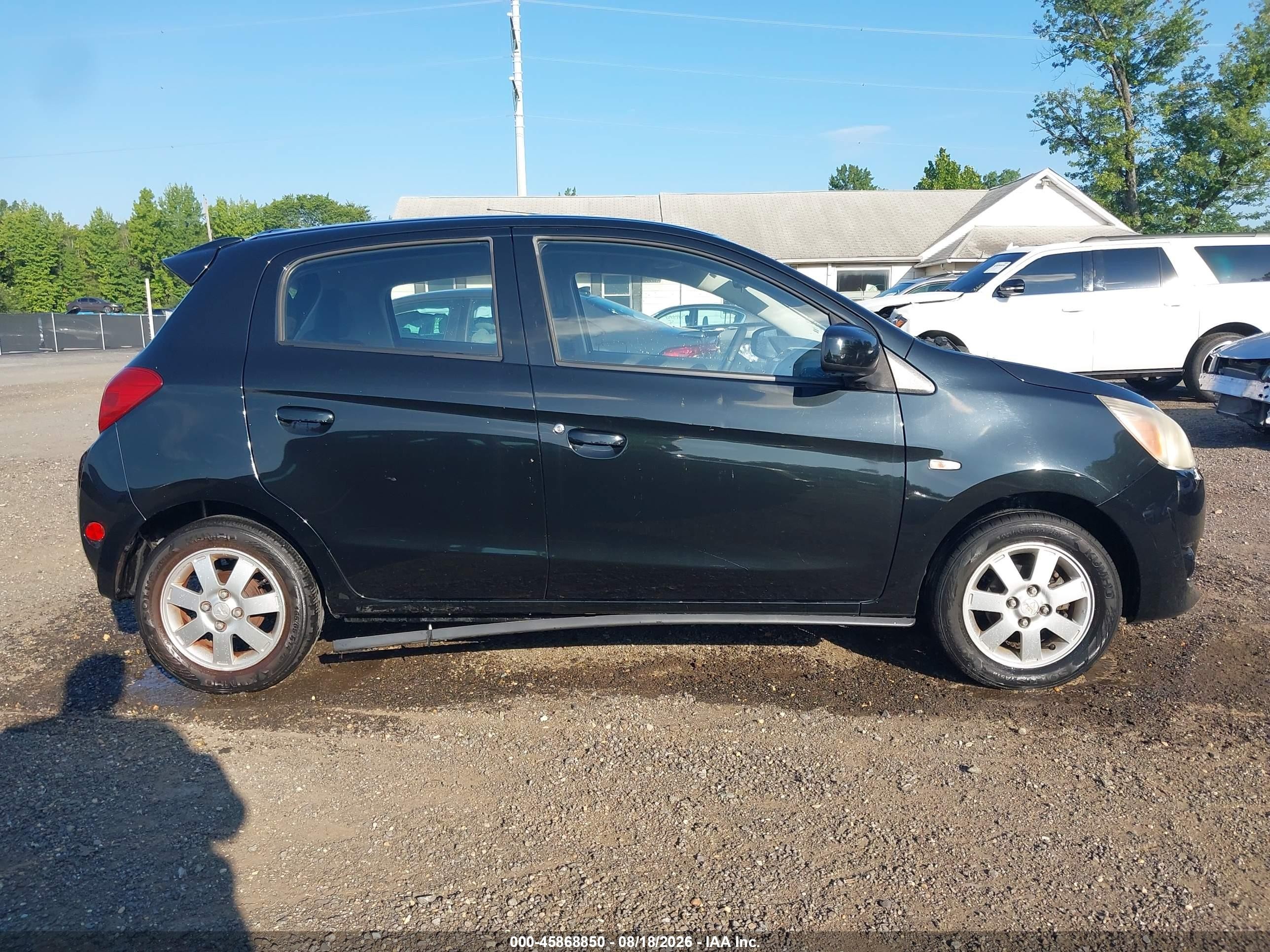 2014 Mitsubishi Mirage Es Black vin: ML32A4HJ3EH005442