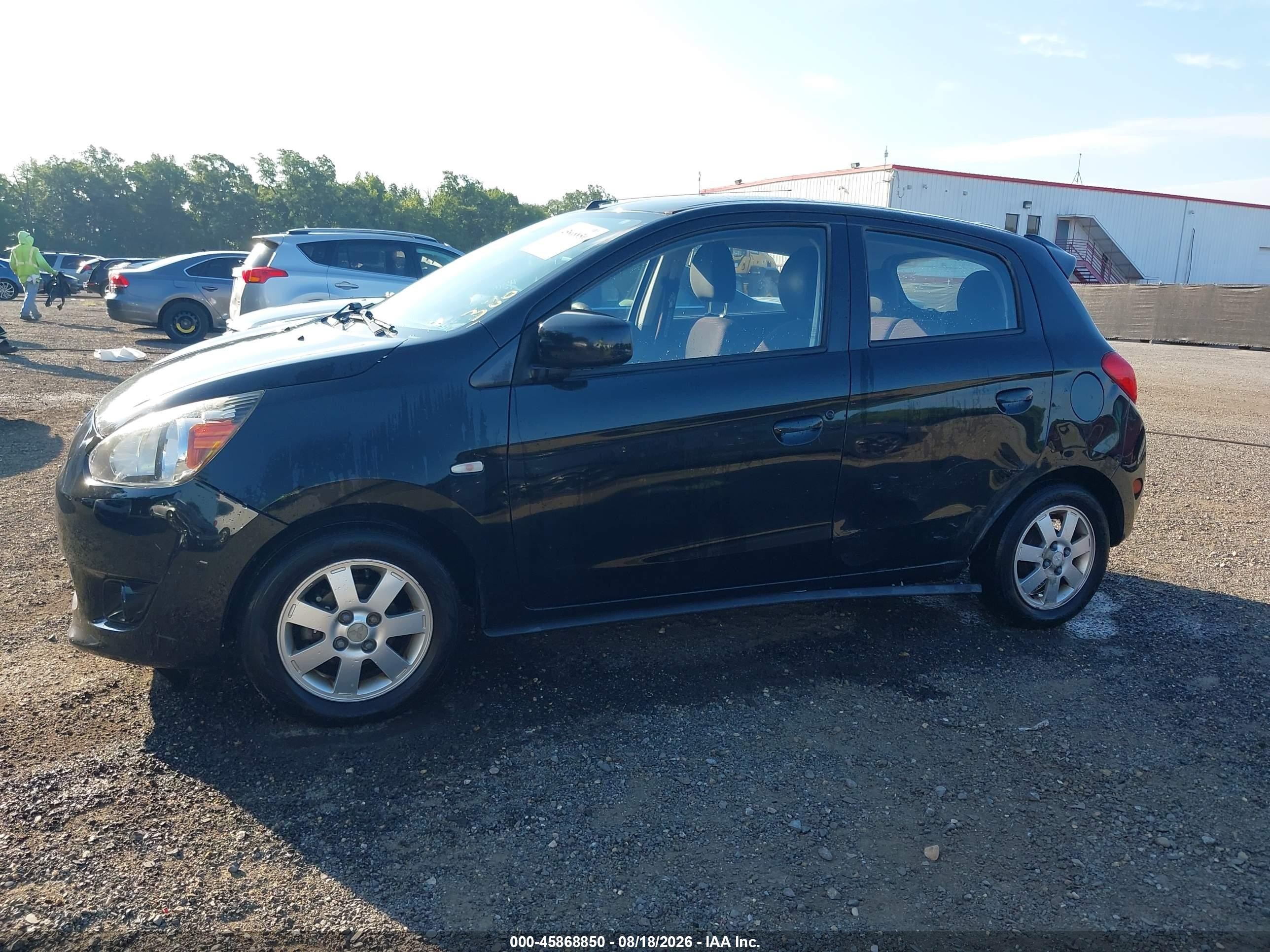2014 Mitsubishi Mirage Es Black vin: ML32A4HJ3EH005442