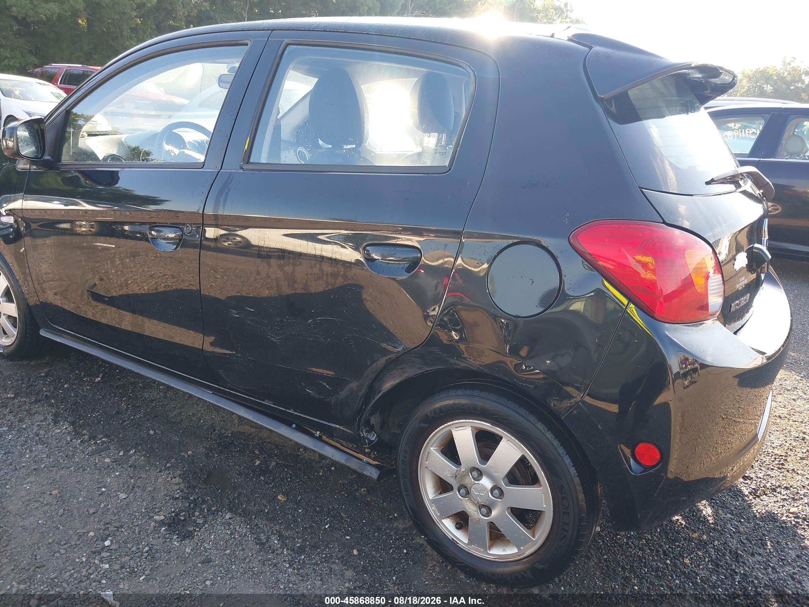 2014 Mitsubishi Mirage Es Black vin: ML32A4HJ3EH005442
