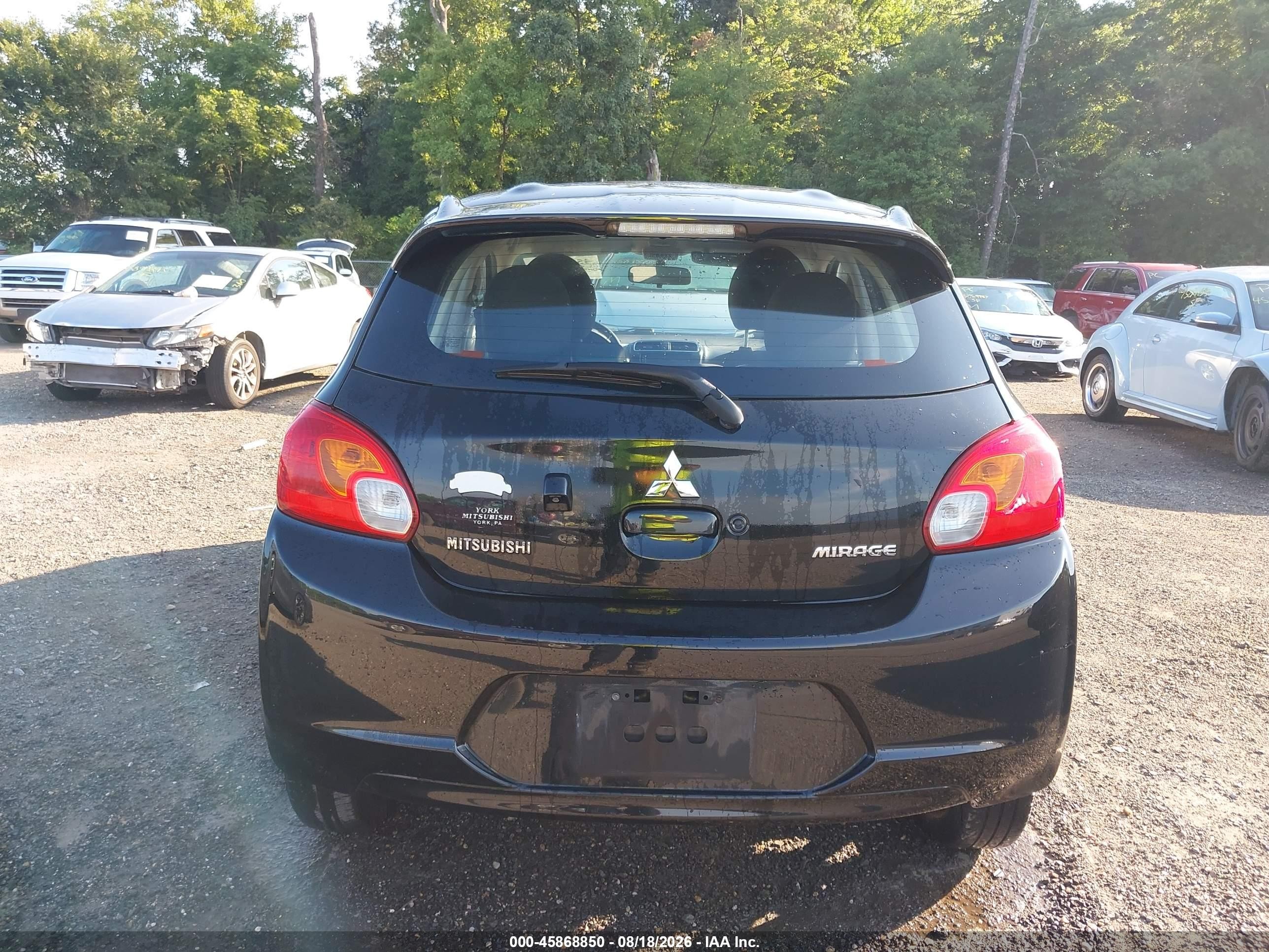 2014 Mitsubishi Mirage Es Black vin: ML32A4HJ3EH005442