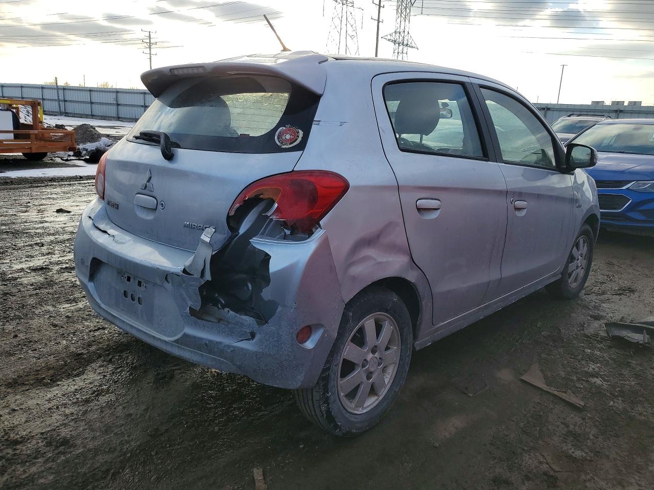2015 Mitsubishi Mirage Es Silver vin: ML32A4HJ3FH049636