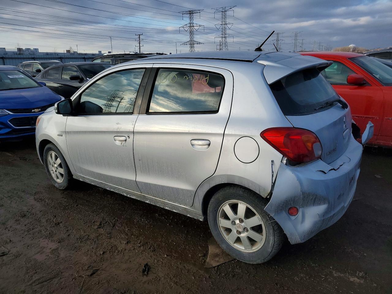 2015 Mitsubishi Mirage Es Silver vin: ML32A4HJ3FH049636