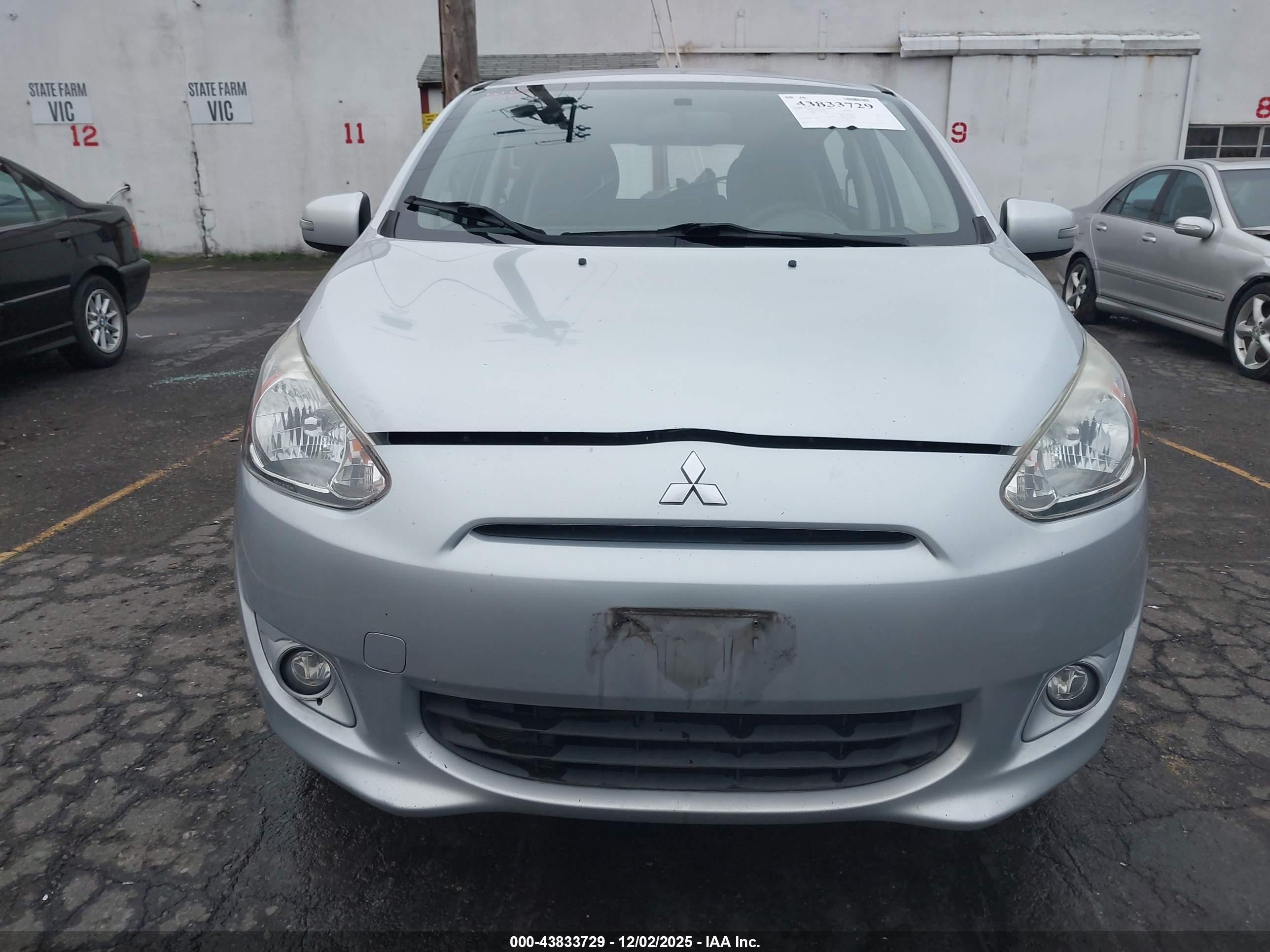 2015 Mitsubishi Mirage Es Silver vin: ML32A4HJ3FH056585