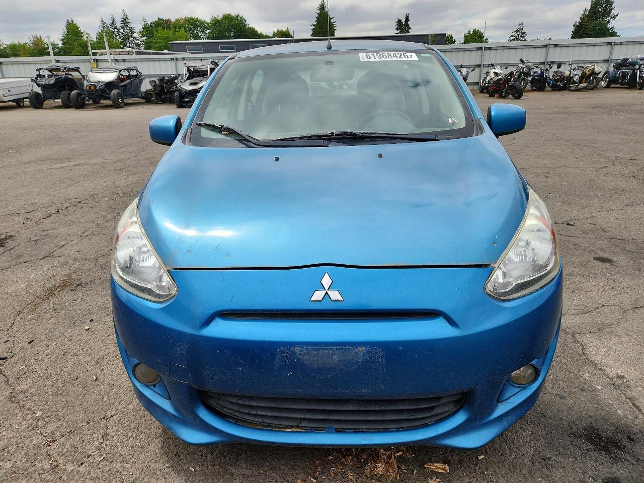 2014 Mitsubishi Mirage Es Blue vin: ML32A4HJ4EH007054