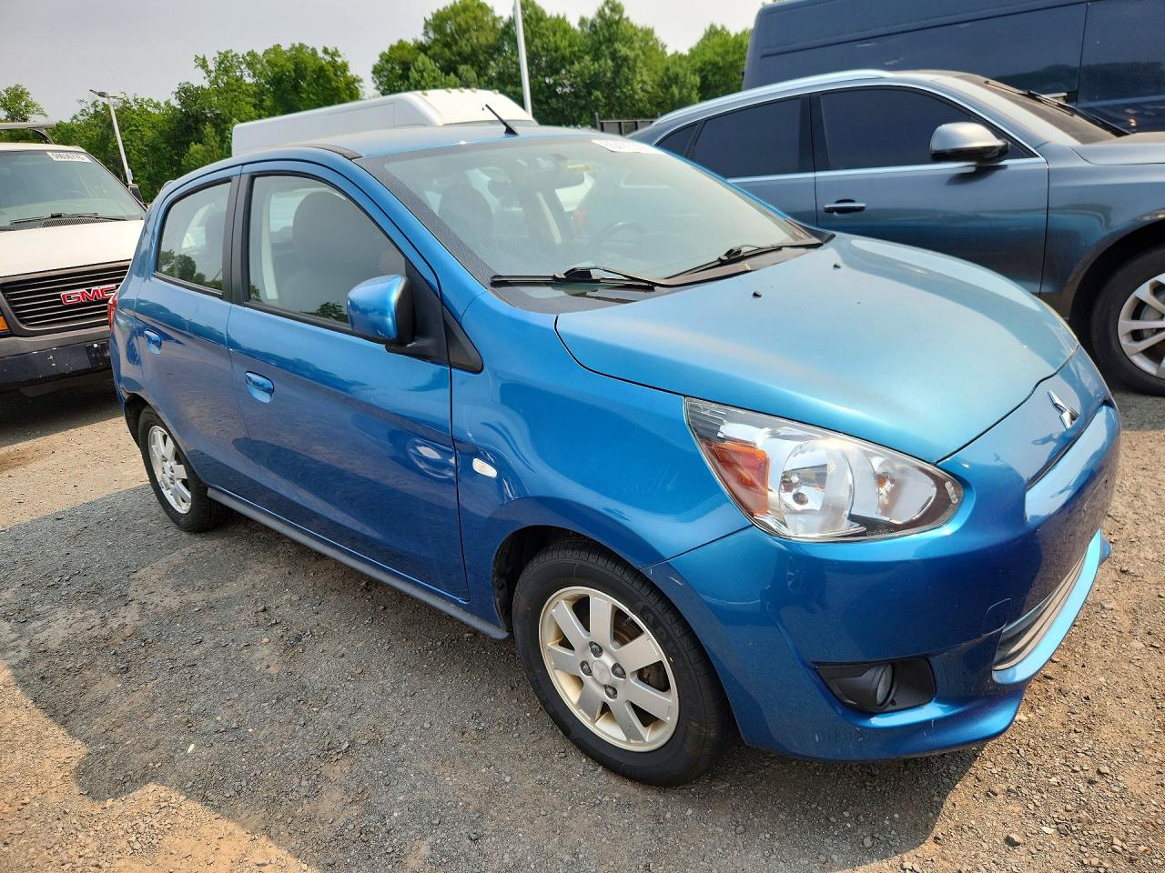 2014 Mitsubishi Mirage Es Blue vin: ML32A4HJ5EH005703