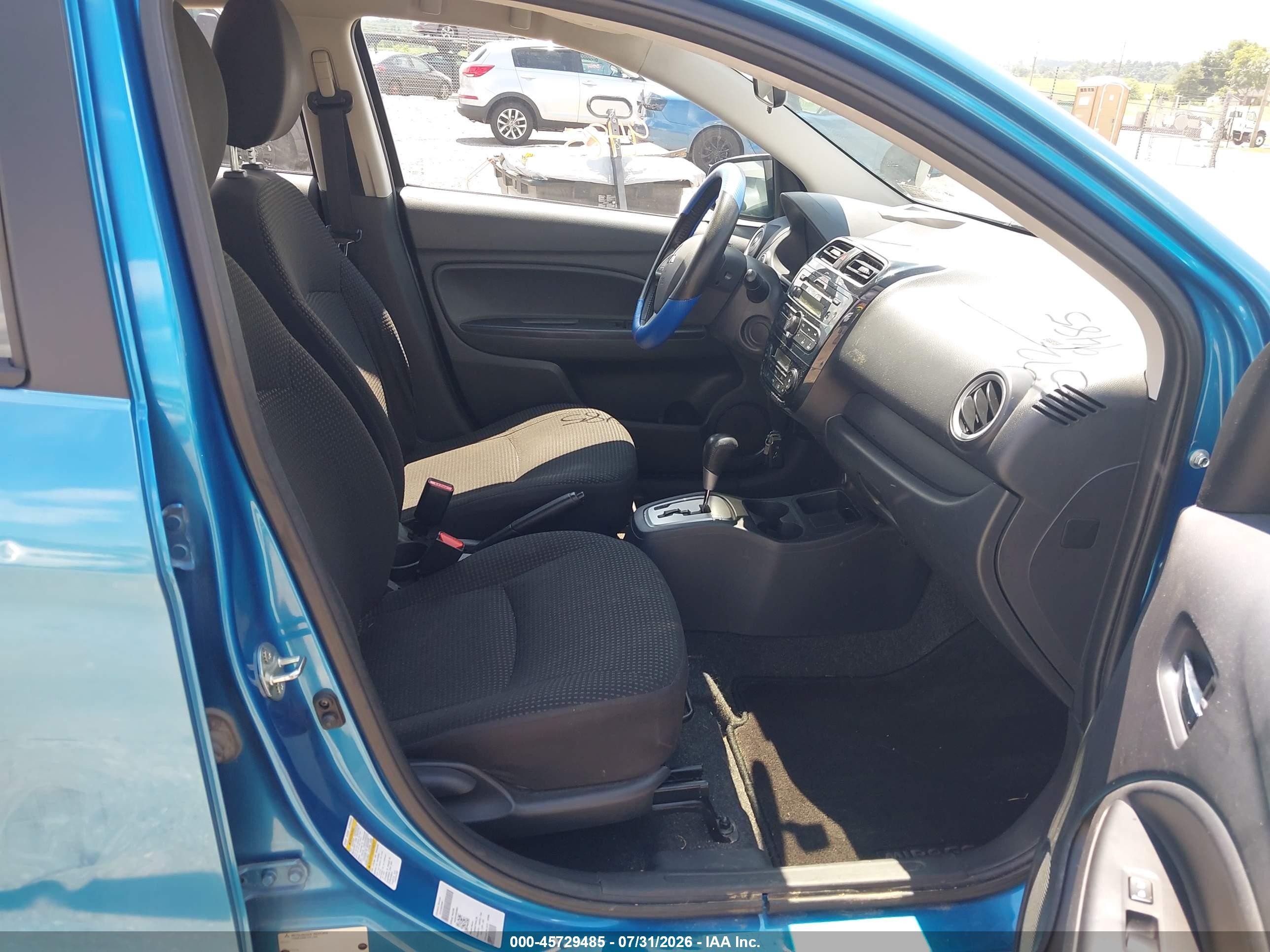 2015 Mitsubishi Mirage Es/rf Blue vin: ML32A4HJ5FH033891