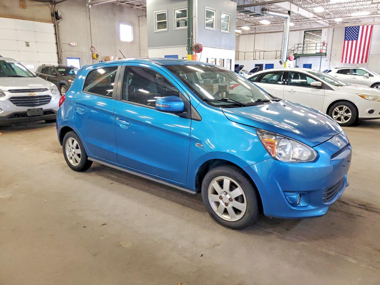 2015 Mitsubishi Mirage Es Blue vin: ML32A4HJ5FH039867