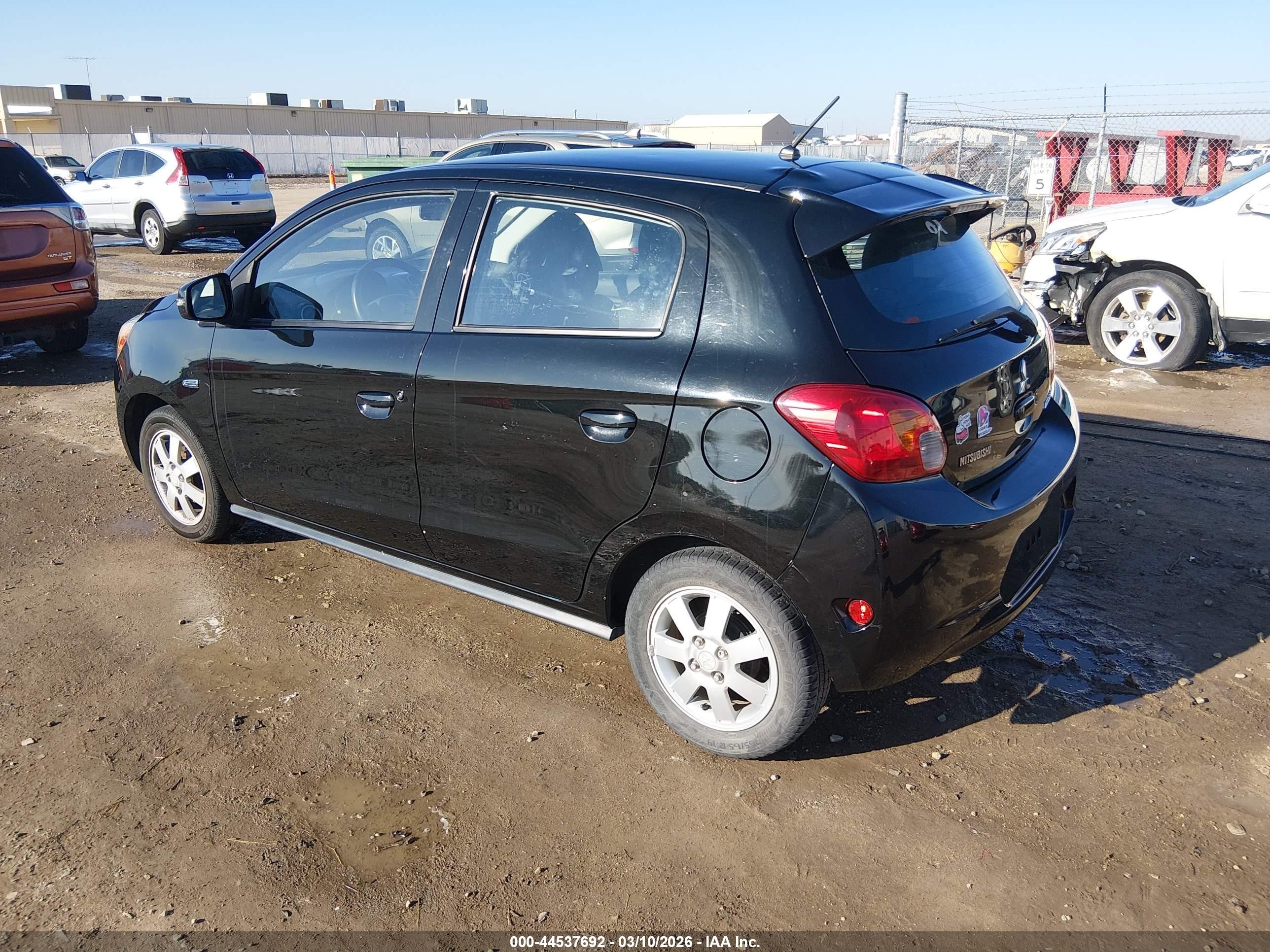2015 Mitsubishi Mirage Es Black vin: ML32A4HJ5FH054952