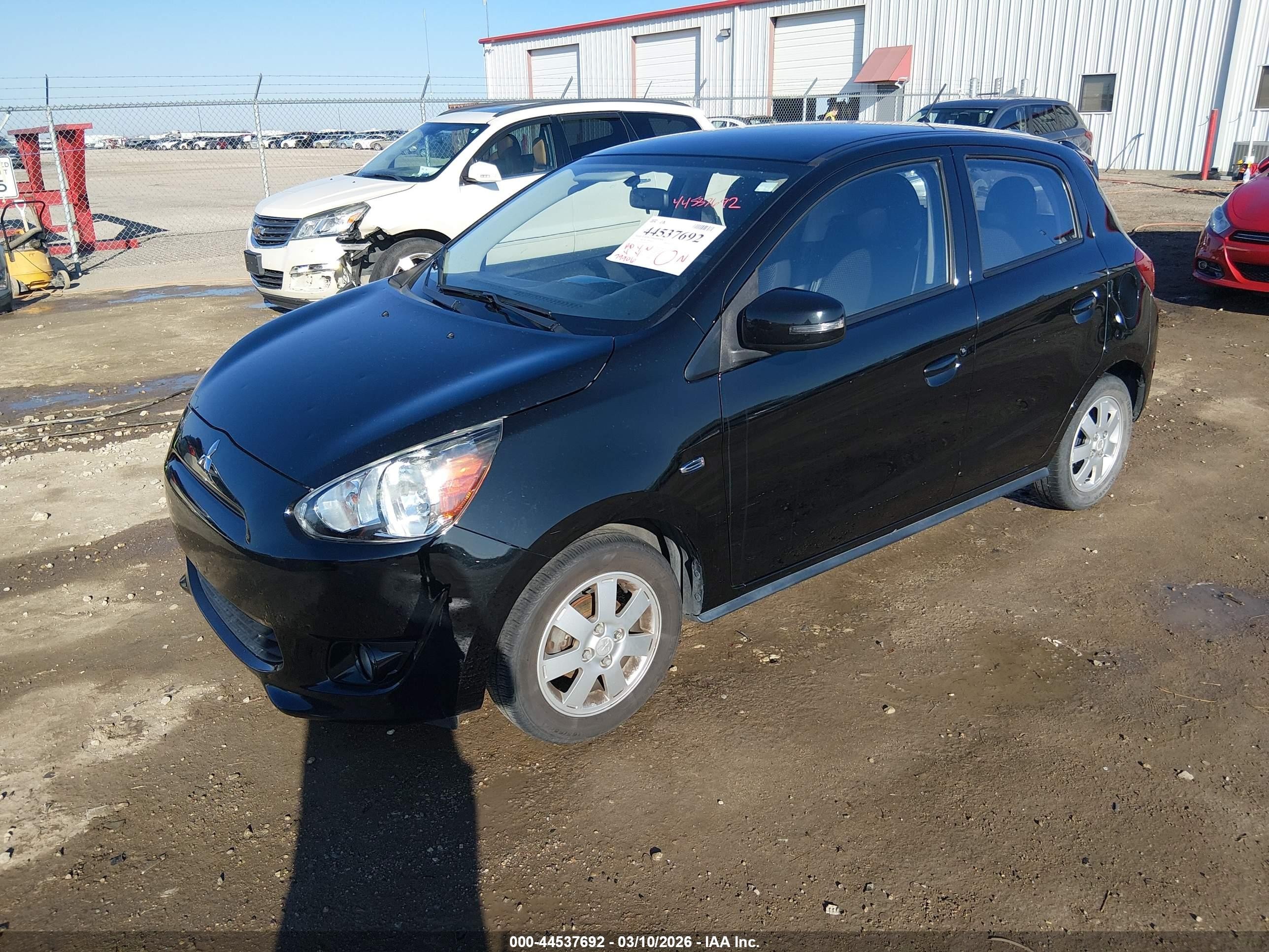 2015 Mitsubishi Mirage Es Black vin: ML32A4HJ5FH054952