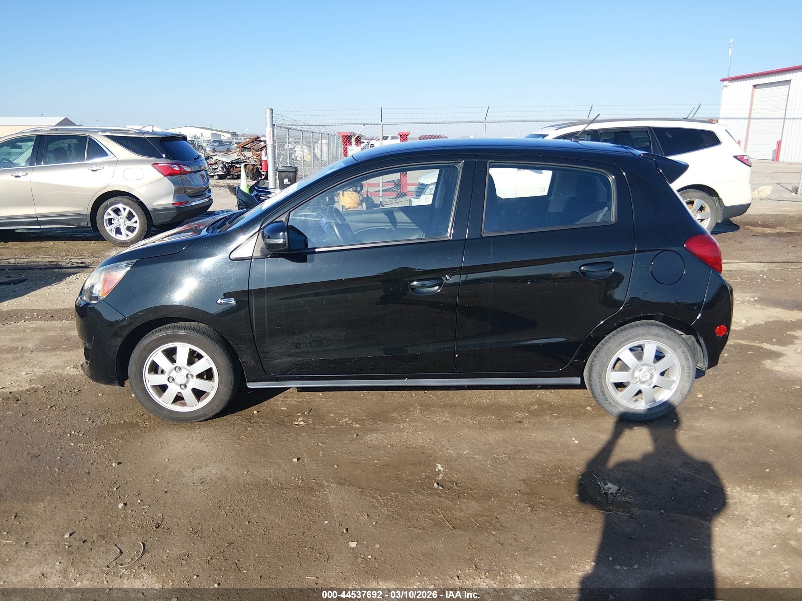 2015 Mitsubishi Mirage Es Black vin: ML32A4HJ5FH054952