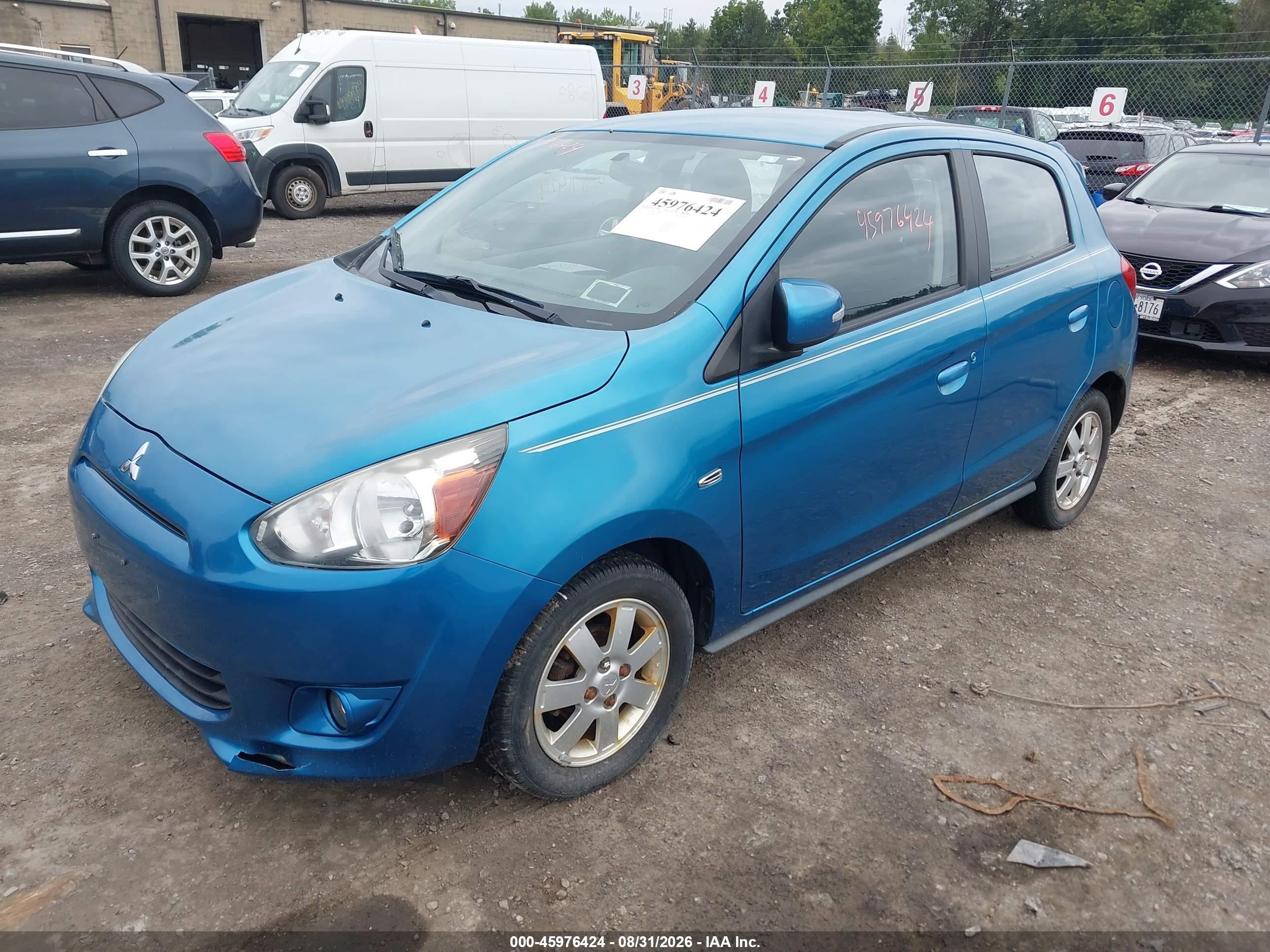2015 Mitsubishi Mirage Es Blue vin: ML32A4HJ5FH060444