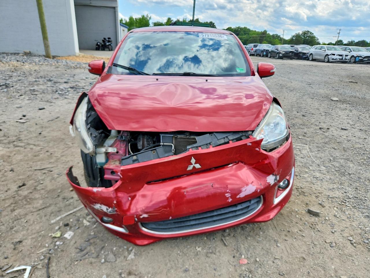2015 Mitsubishi Mirage Es Red vin: ML32A4HJ6FH002164