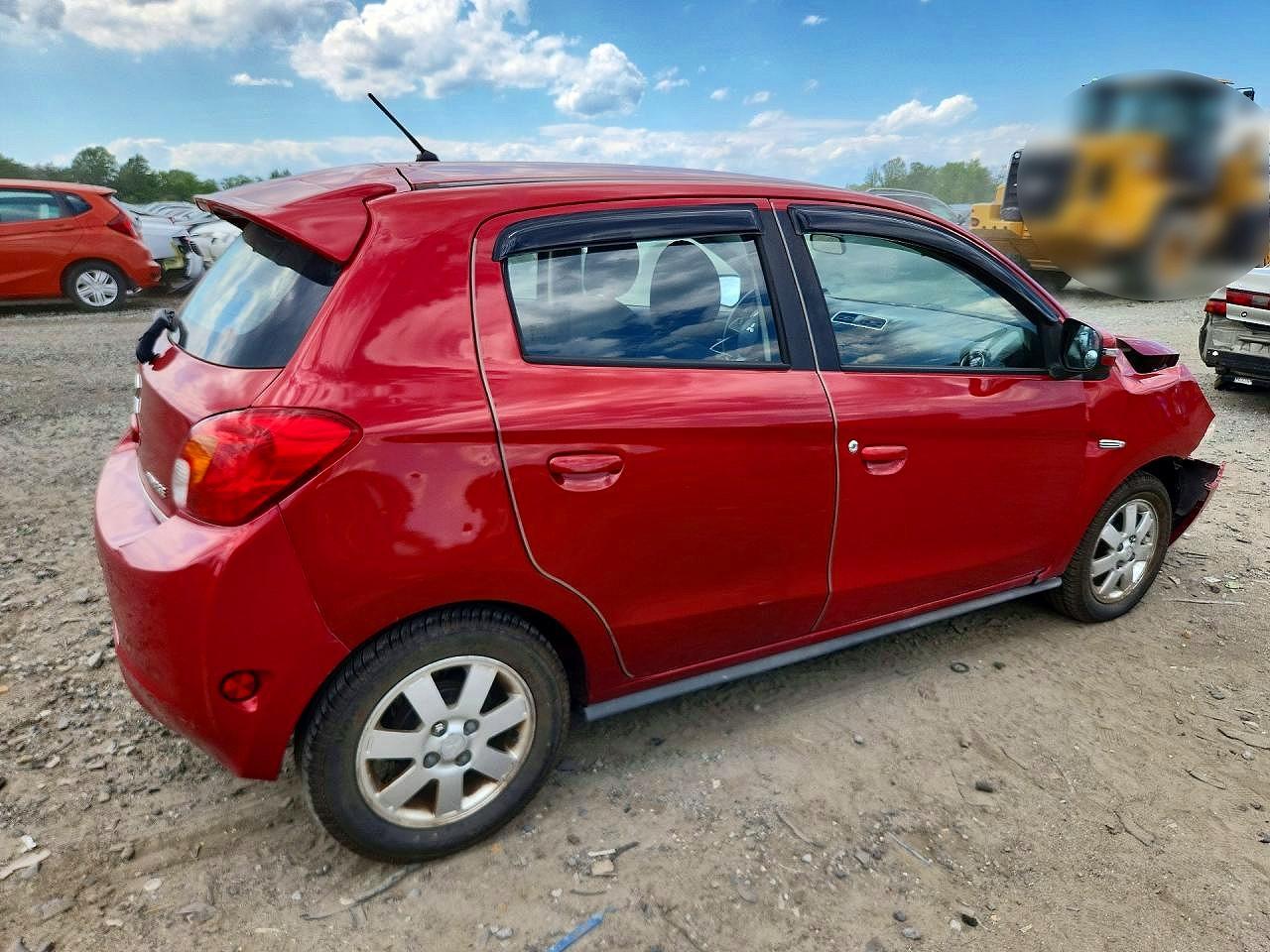 2015 Mitsubishi Mirage Es Red vin: ML32A4HJ6FH002164