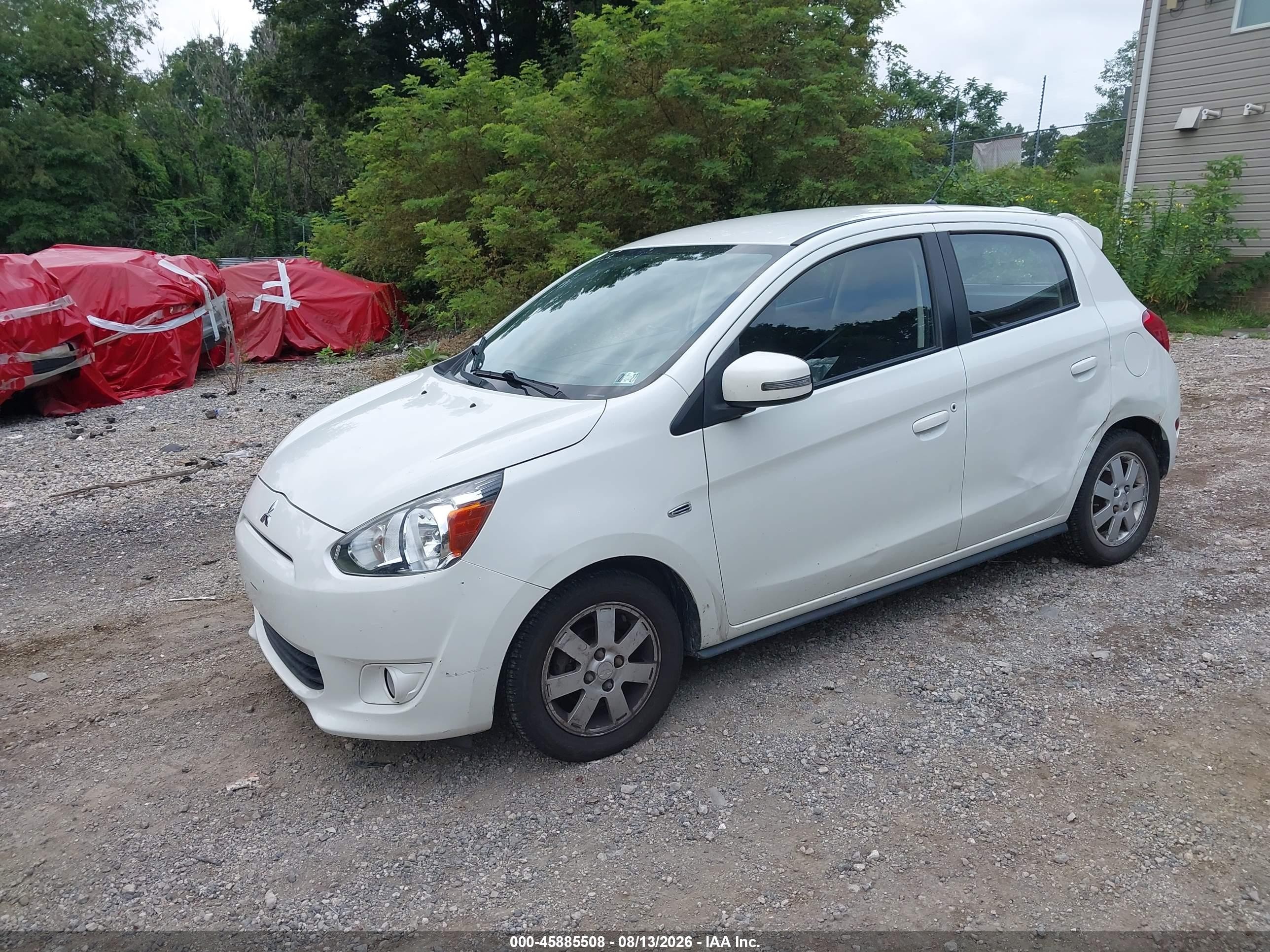 2015 Mitsubishi Mirage Es White vin: ML32A4HJ6FH037531