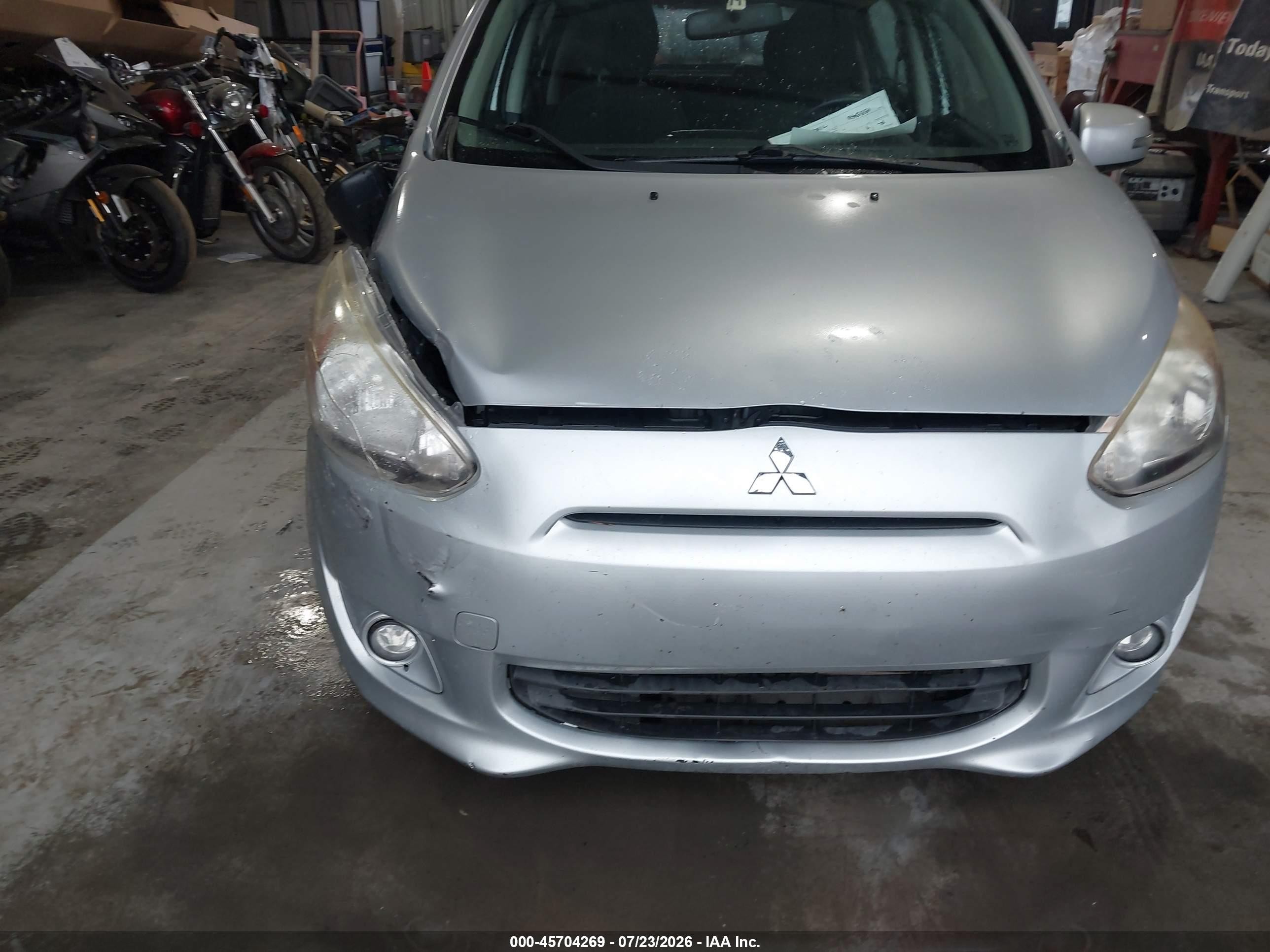 2015 Mitsubishi Mirage Es Серебряный vin: ML32A4HJ7FH038185