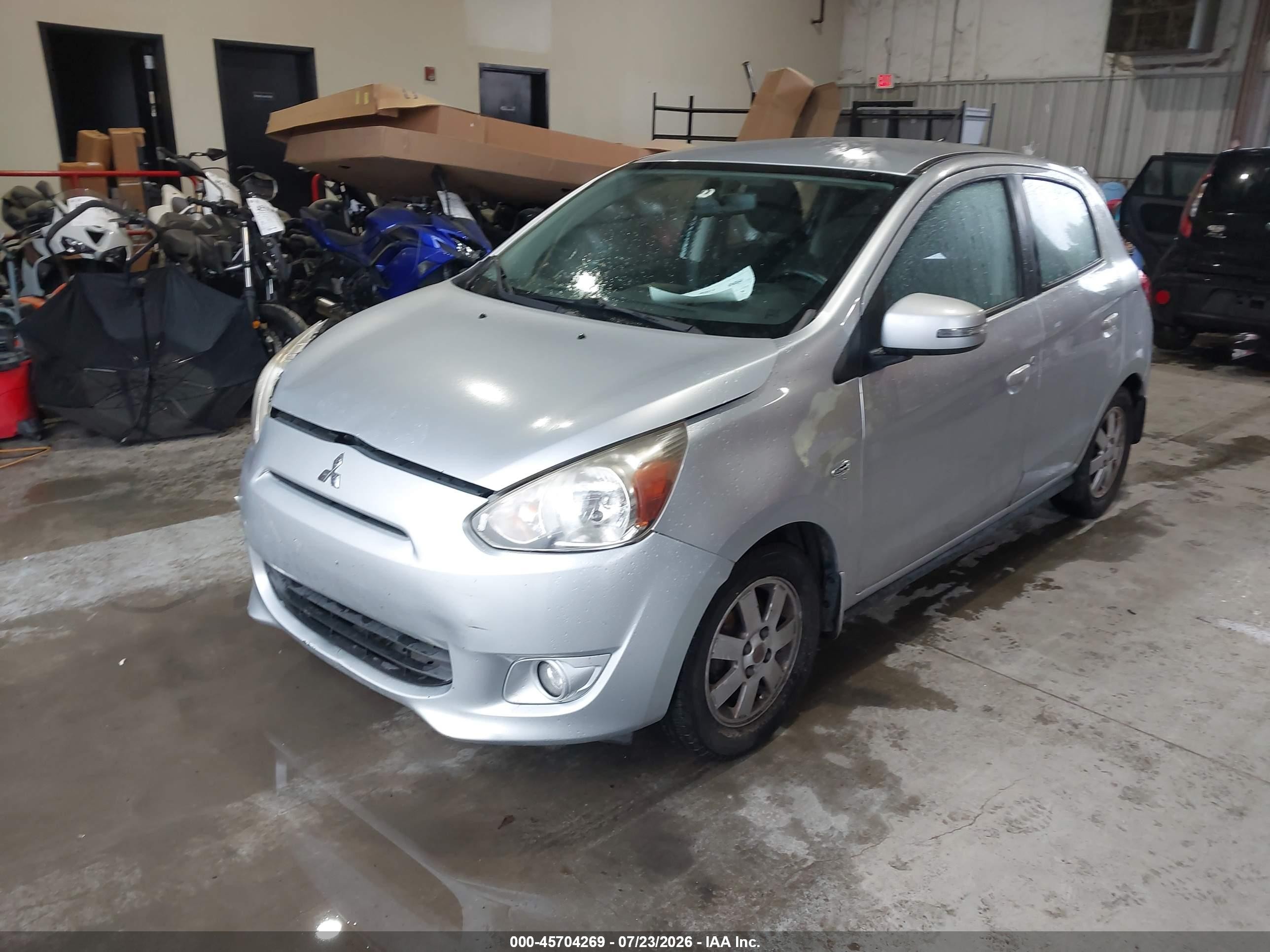 2015 Mitsubishi Mirage Es Серебряный vin: ML32A4HJ7FH038185